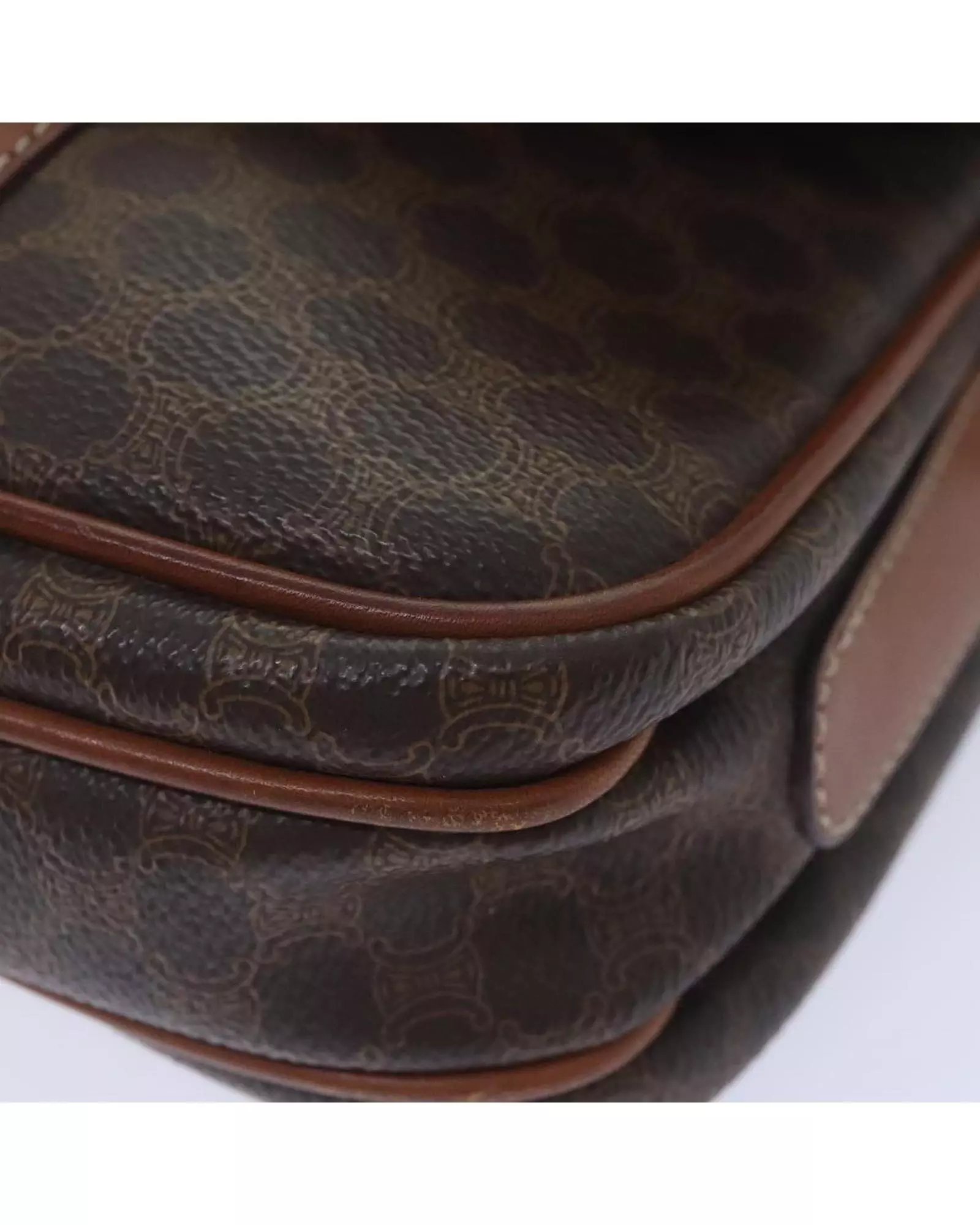 Preloved Vintage Small Saddle Bag Macadam Style Wo - Brown Shoulder alternative image