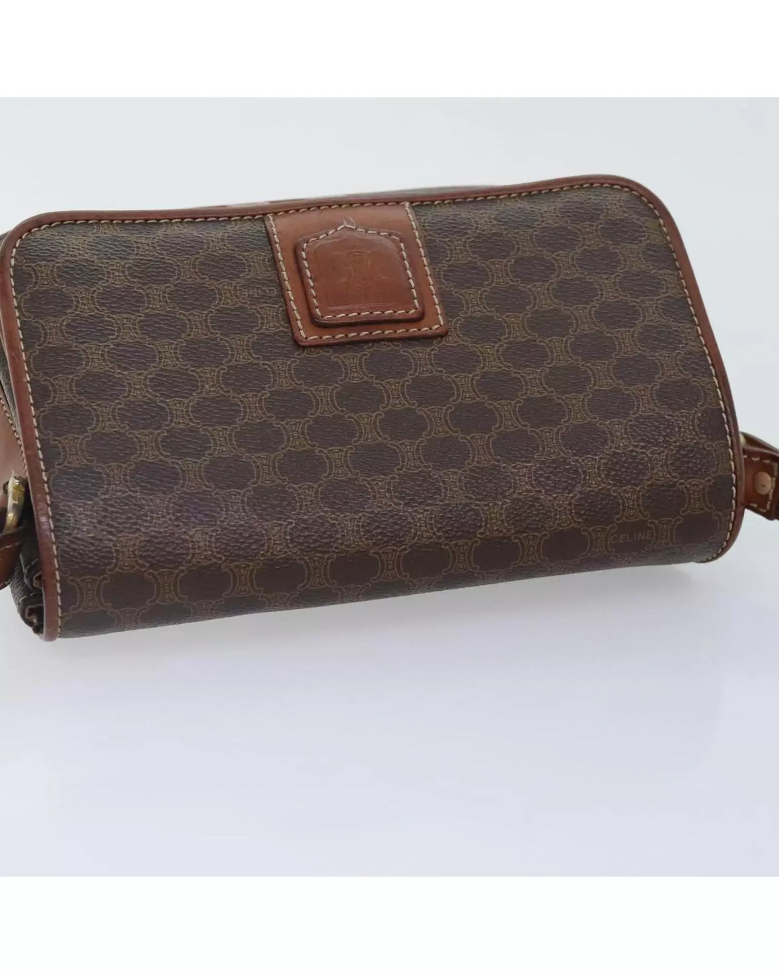 Preloved Vintage Small Saddle Bag Macadam Style Wo - Brown Shoulder alternative image