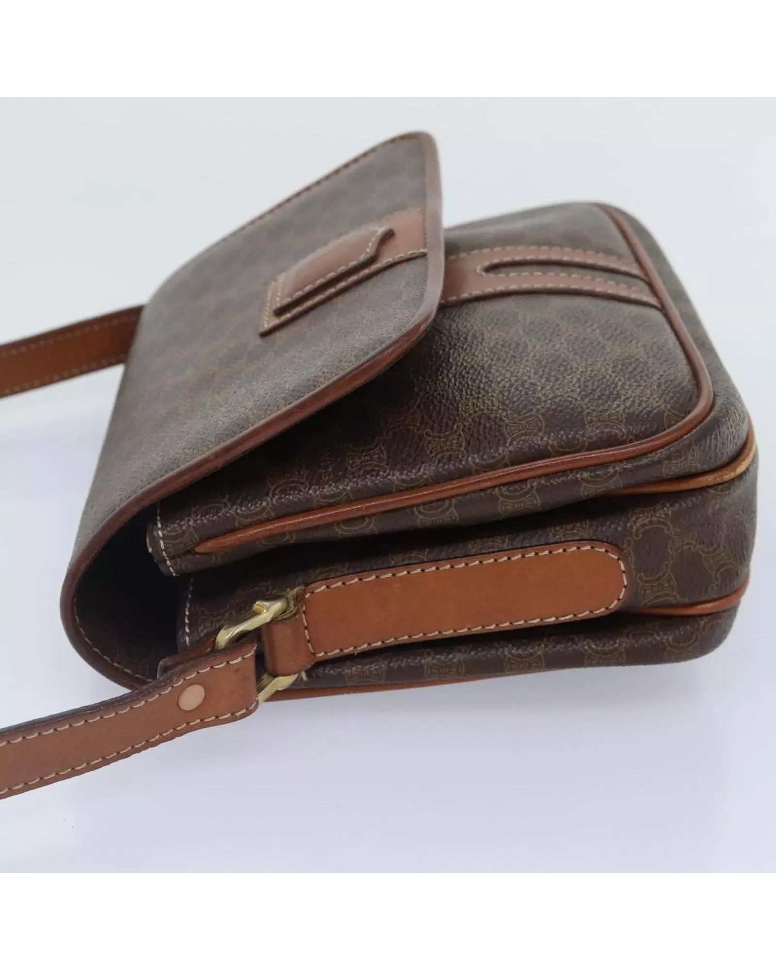 Preloved Vintage Small Saddle Bag Macadam Style Wo - Brown Shoulder alternative image