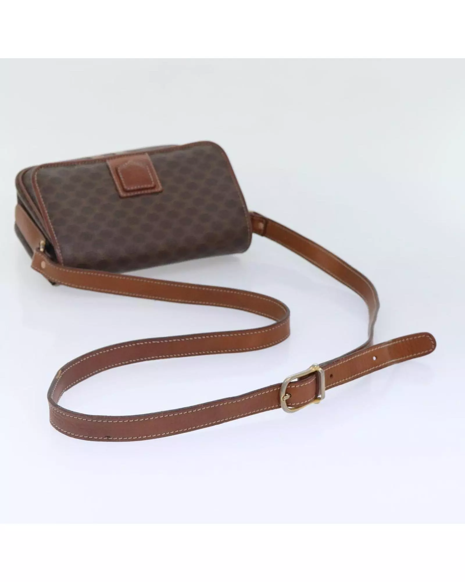 Preloved Vintage Small Saddle Bag Macadam Style Wo - Brown Shoulder alternative image
