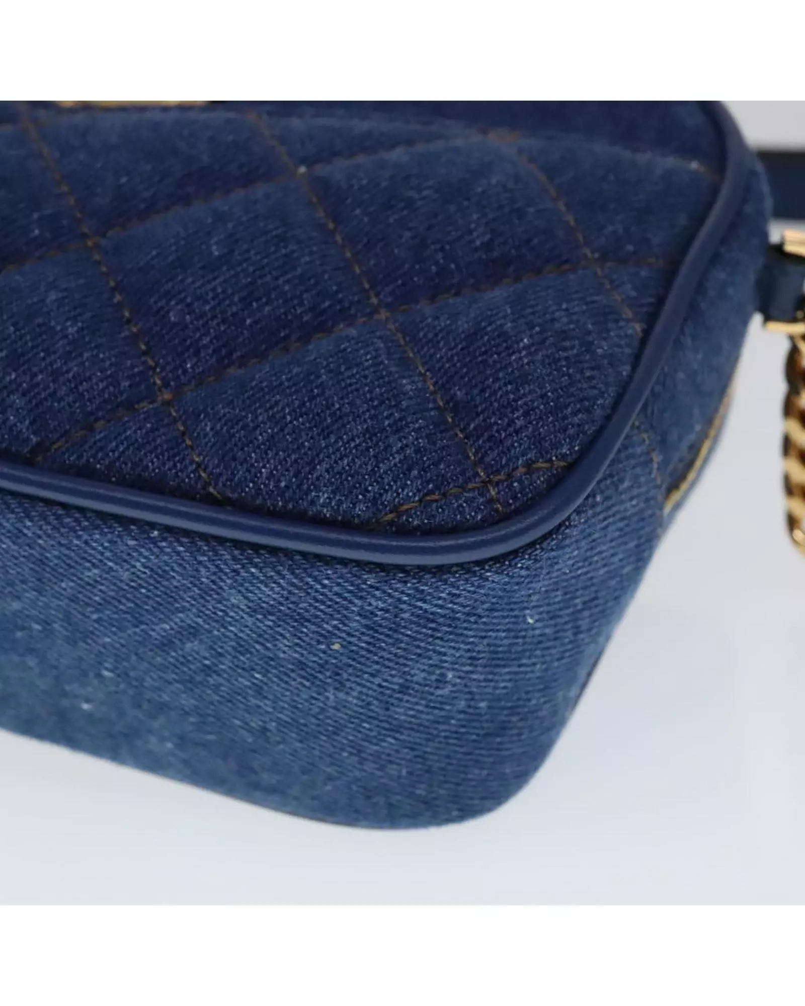 Preloved Jeans La Greca Crossbody Denim Quilted Bag Wo - Blue alternative image
