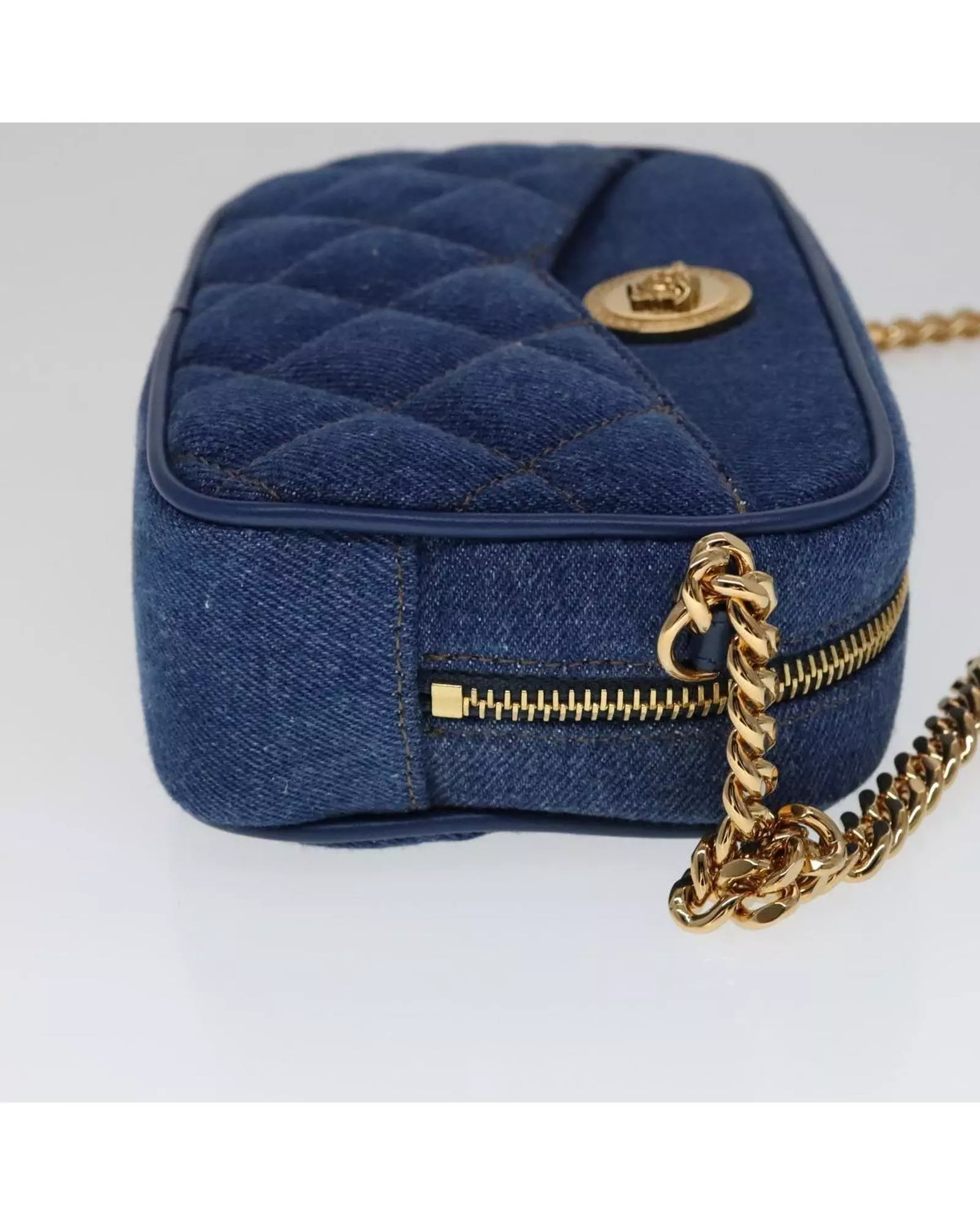Preloved Jeans La Greca Crossbody Denim Quilted Bag Wo - Blue alternative image