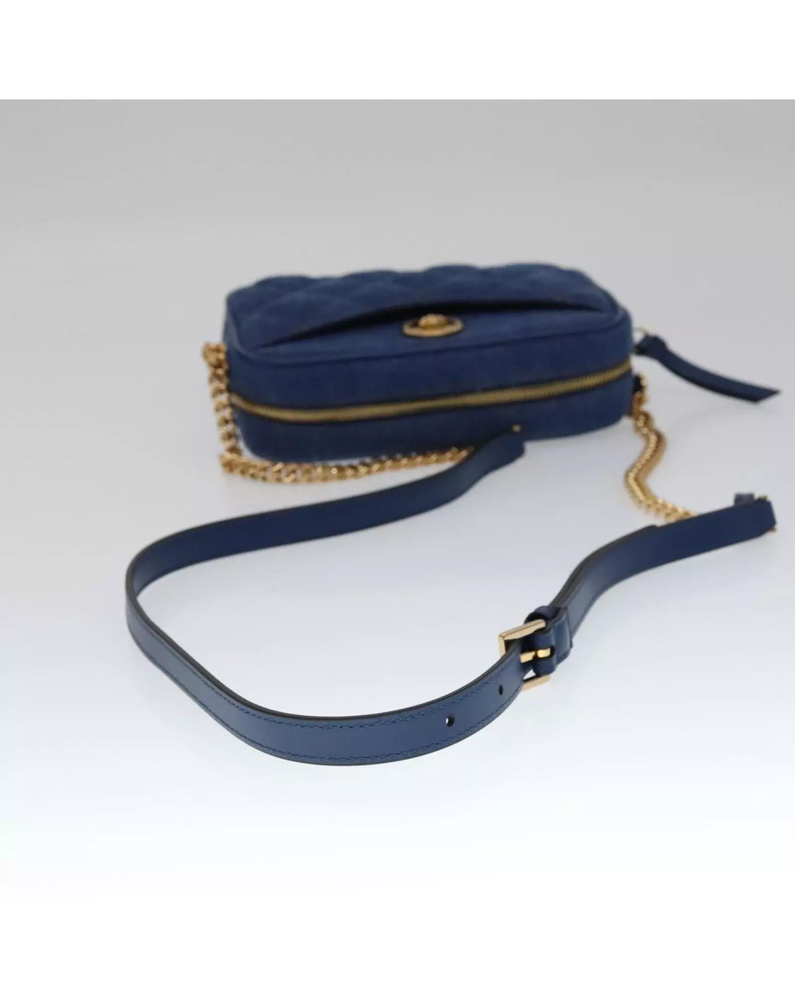 Preloved Jeans La Greca Crossbody Denim Quilted Bag Wo - Blue alternative image