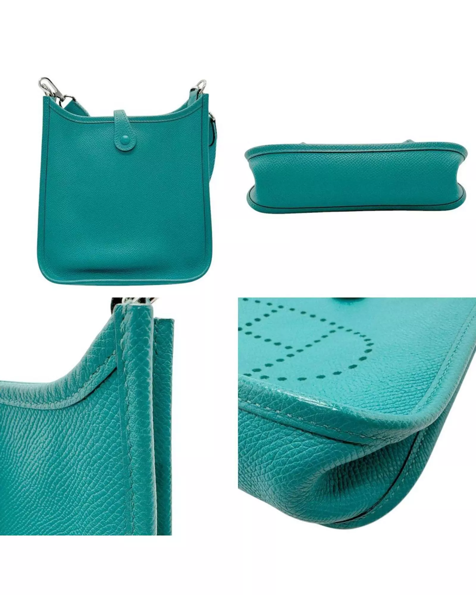 Preloved Evelyne TPM Shoulder Bag Perforated H Design Wo - Blue alternative image