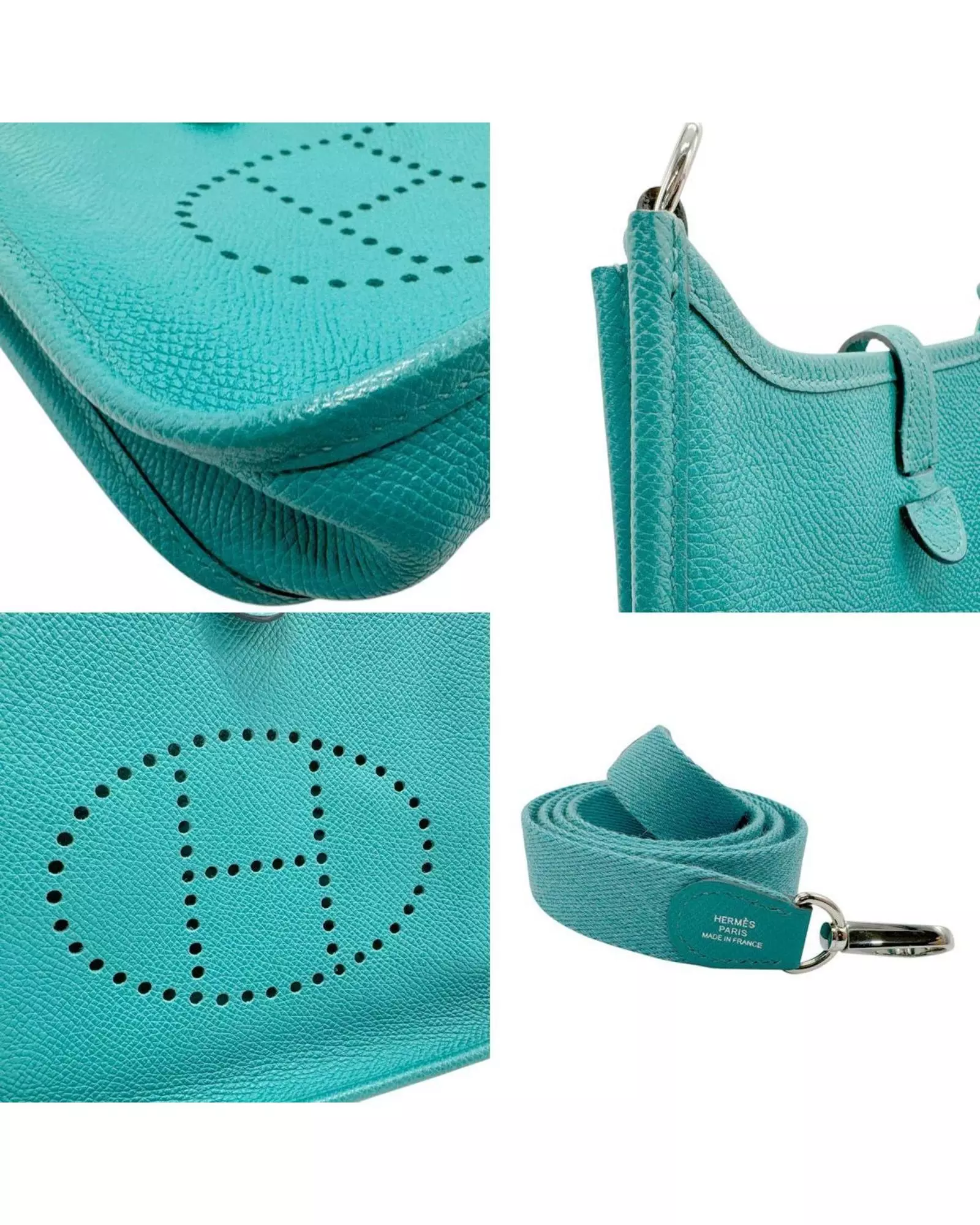 Preloved Evelyne TPM Shoulder Bag Perforated H Design Wo - Blue alternative image