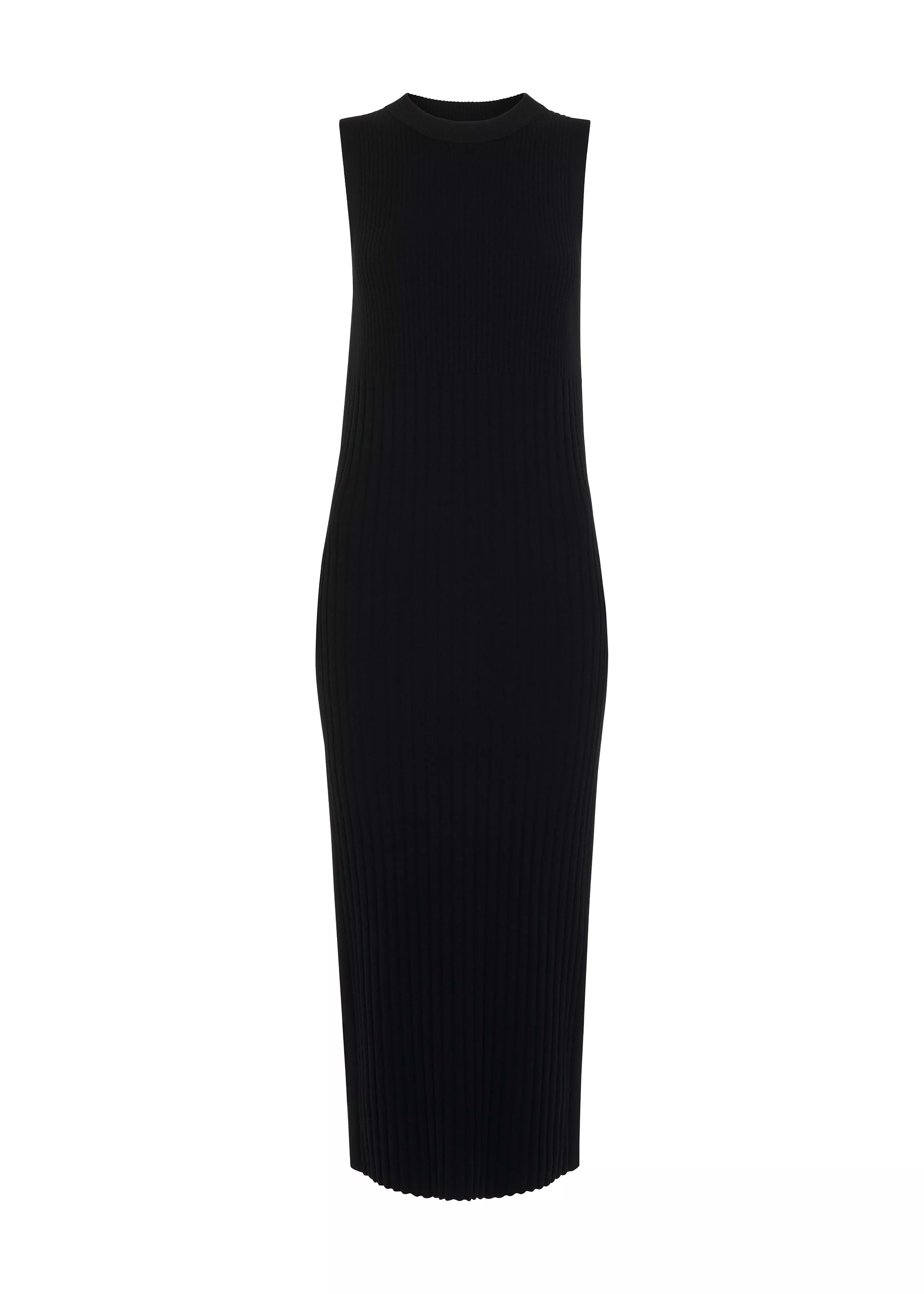 Black Ida Rib Detail Knit Dress alternative image