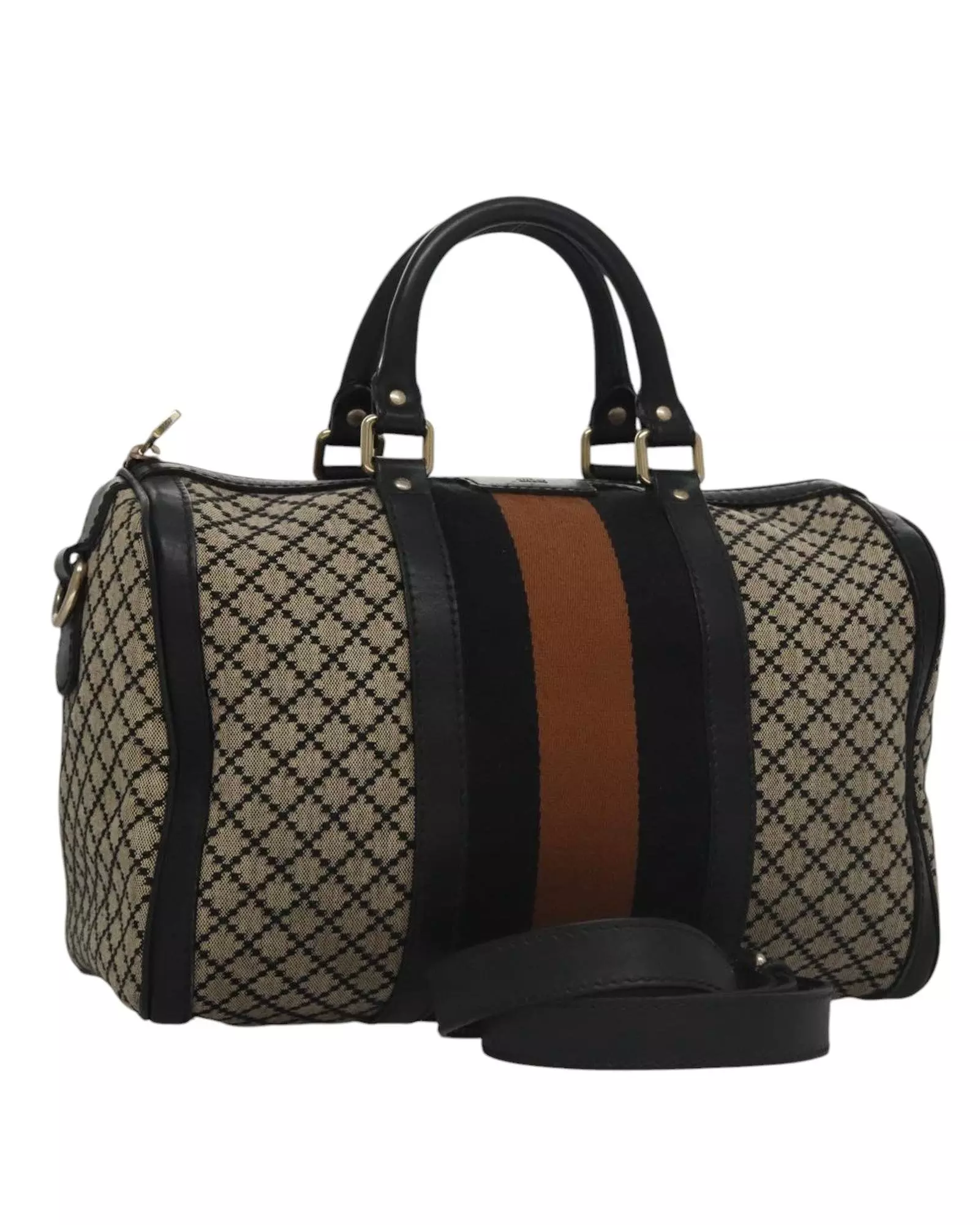 Preloved GG Supreme Boston Bag Medium Women - Brown Luggage alternative image