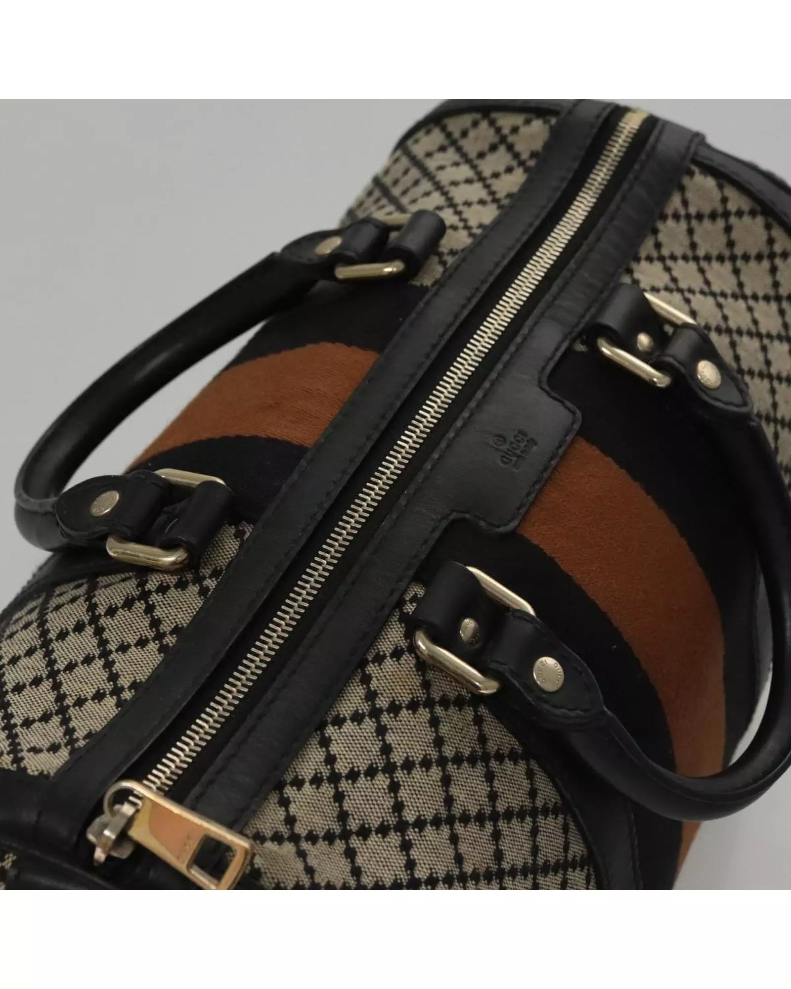 Preloved GG Supreme Boston Bag Medium Women - Brown Luggage alternative image