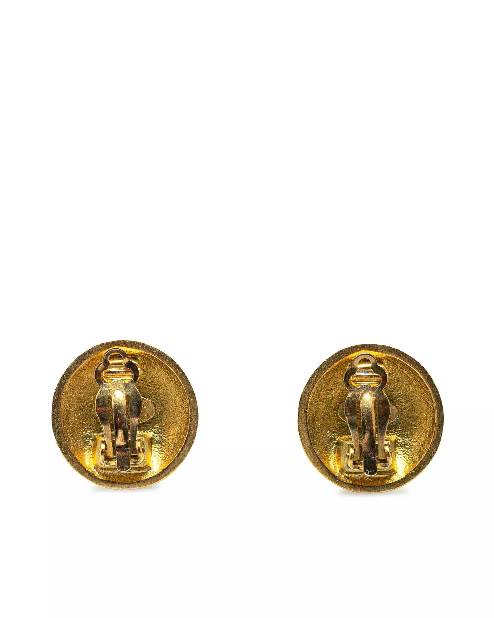 Preloved CC Logo Stud Earrings Women - Gold alternative image