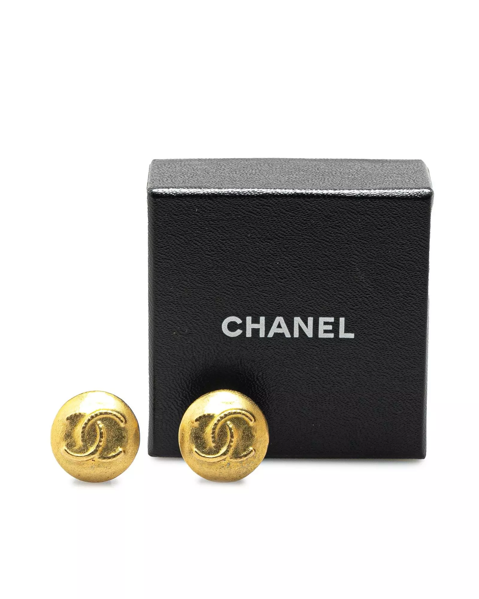 Preloved CC Logo Stud Earrings Women - Gold alternative image
