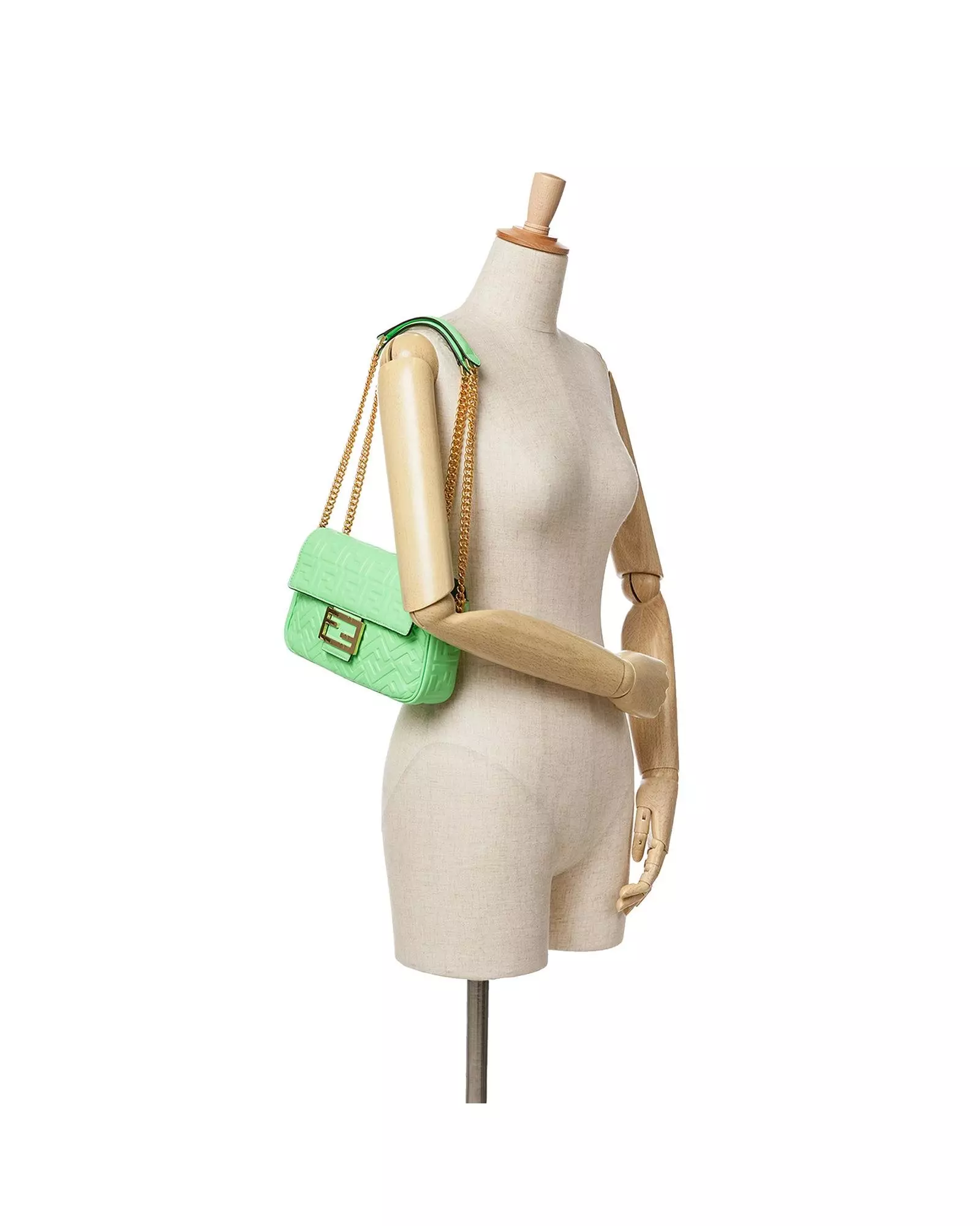 Preloved Mini Baguette Lime Green Women Shoulder Bags alternative image