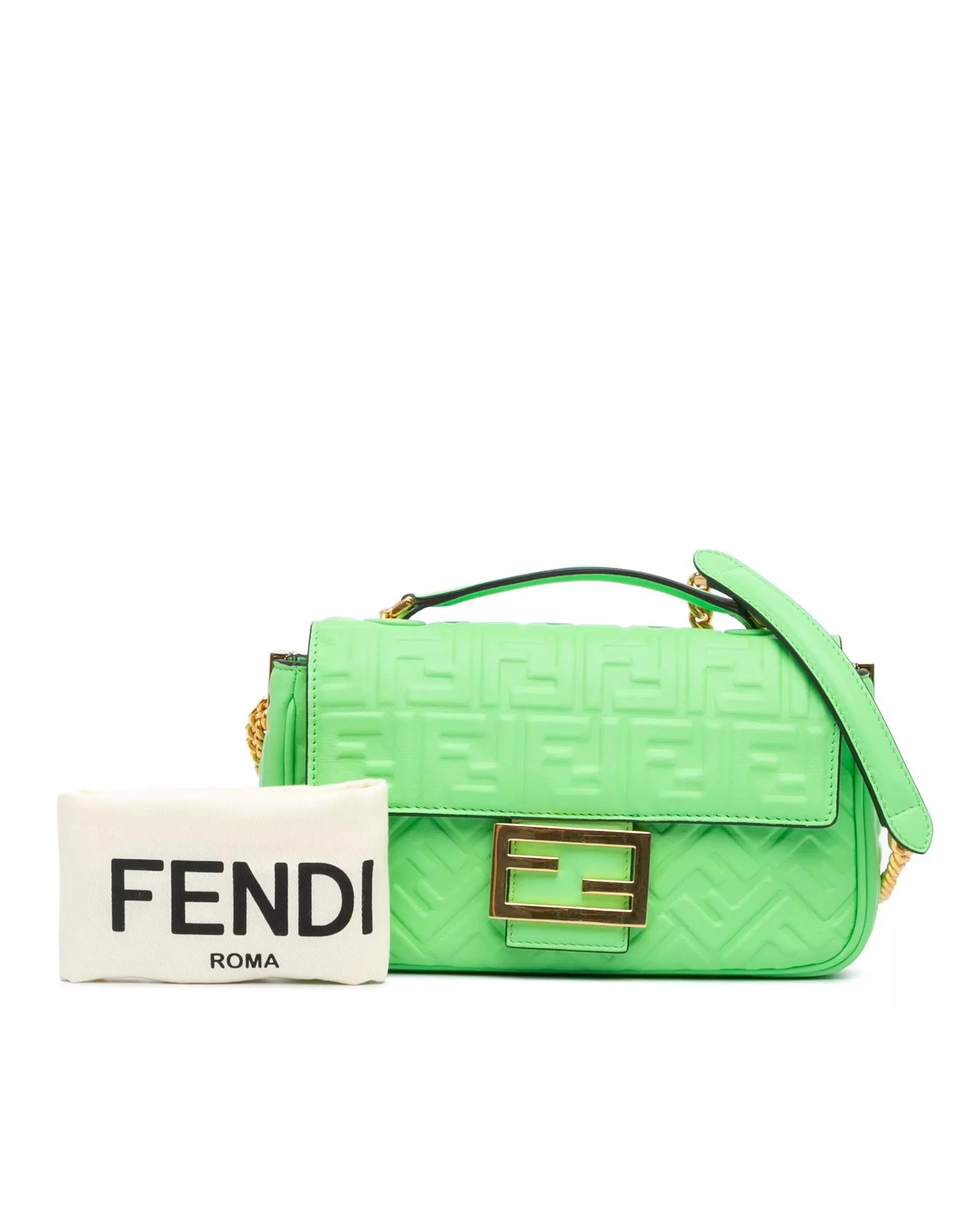 Preloved Mini Baguette Lime Green Women Shoulder Bags alternative image