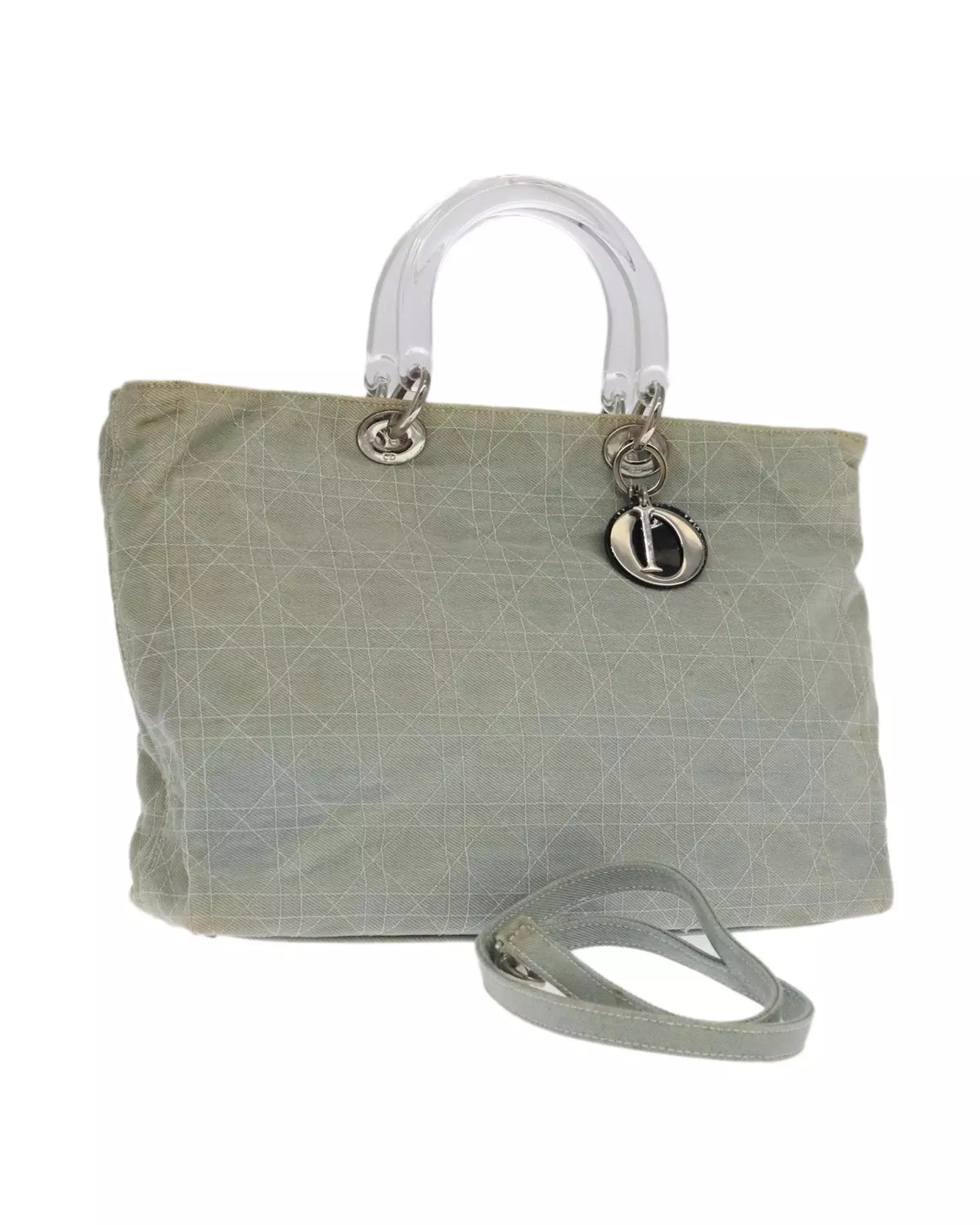 Preloved issimo Tote Light Green Canvas Wo - Blue Handbags alternative image