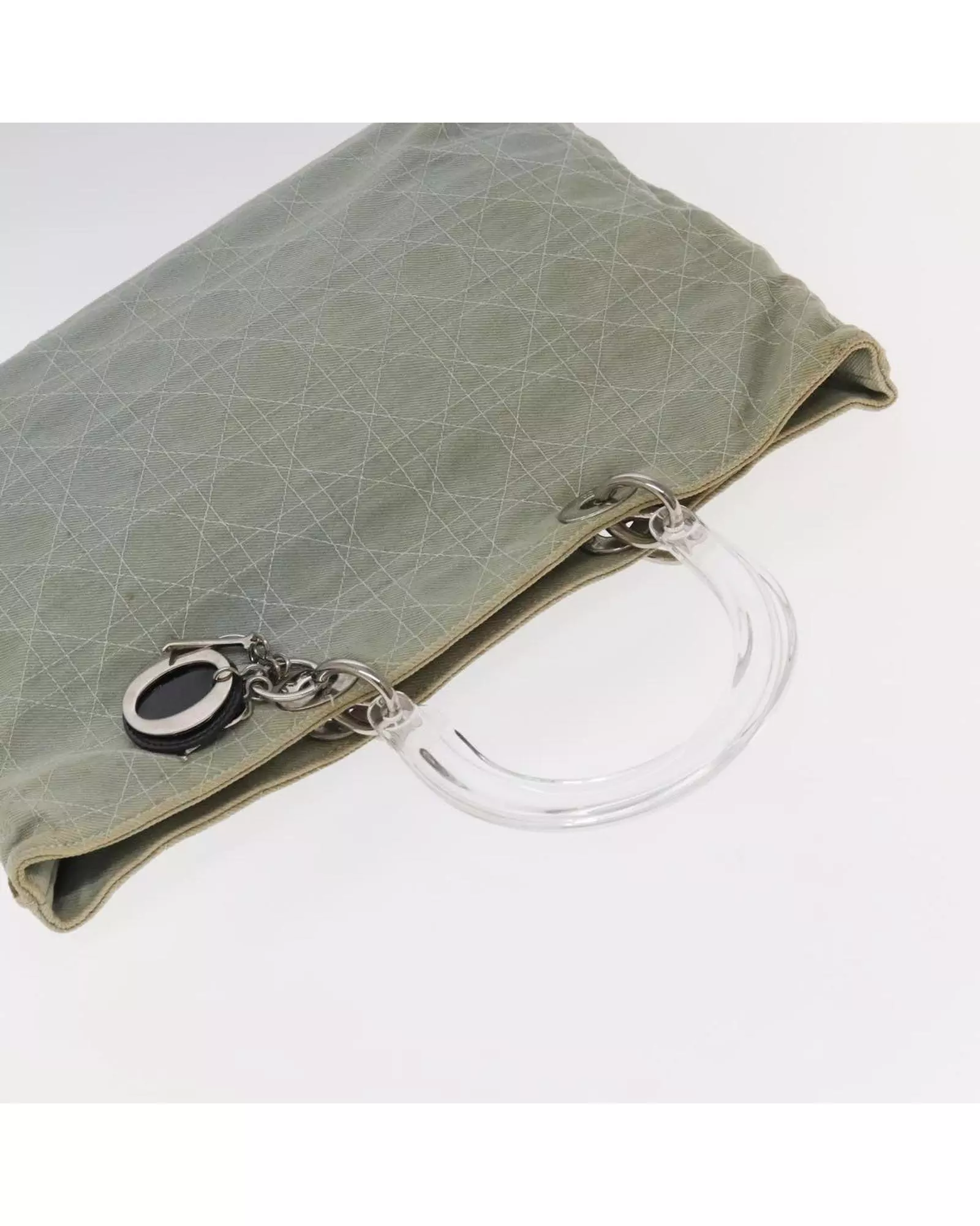 Preloved issimo Tote Light Green Canvas Wo - Blue Handbags alternative image