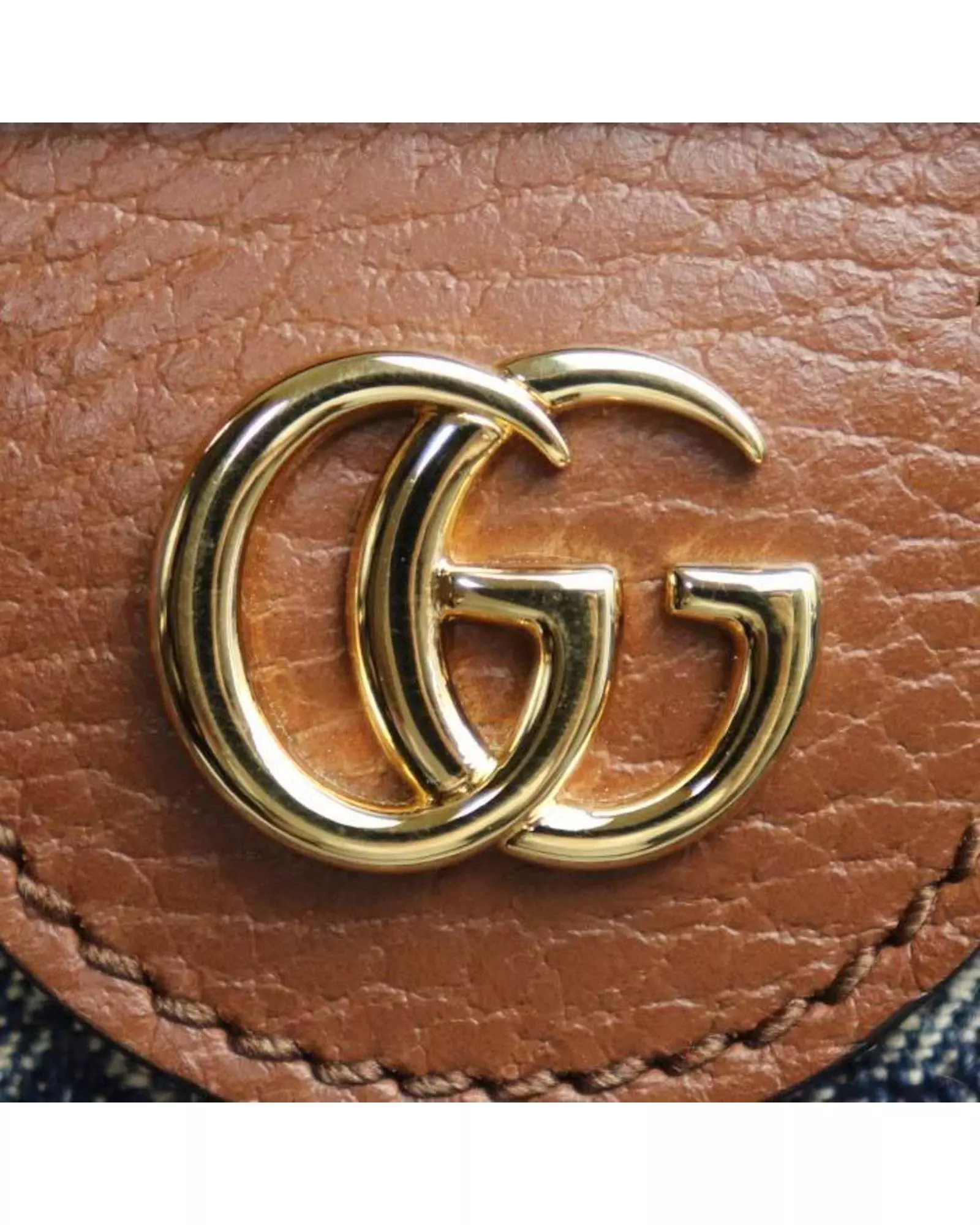 Preloved GG Denim Tote Model 644710 Women - Navy Tote Bags alternative image