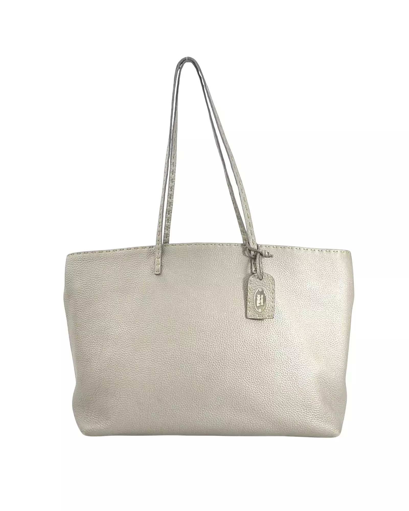 Preloved Peekaboo Tote Bag Leather Handbag Women - Grey alternative image