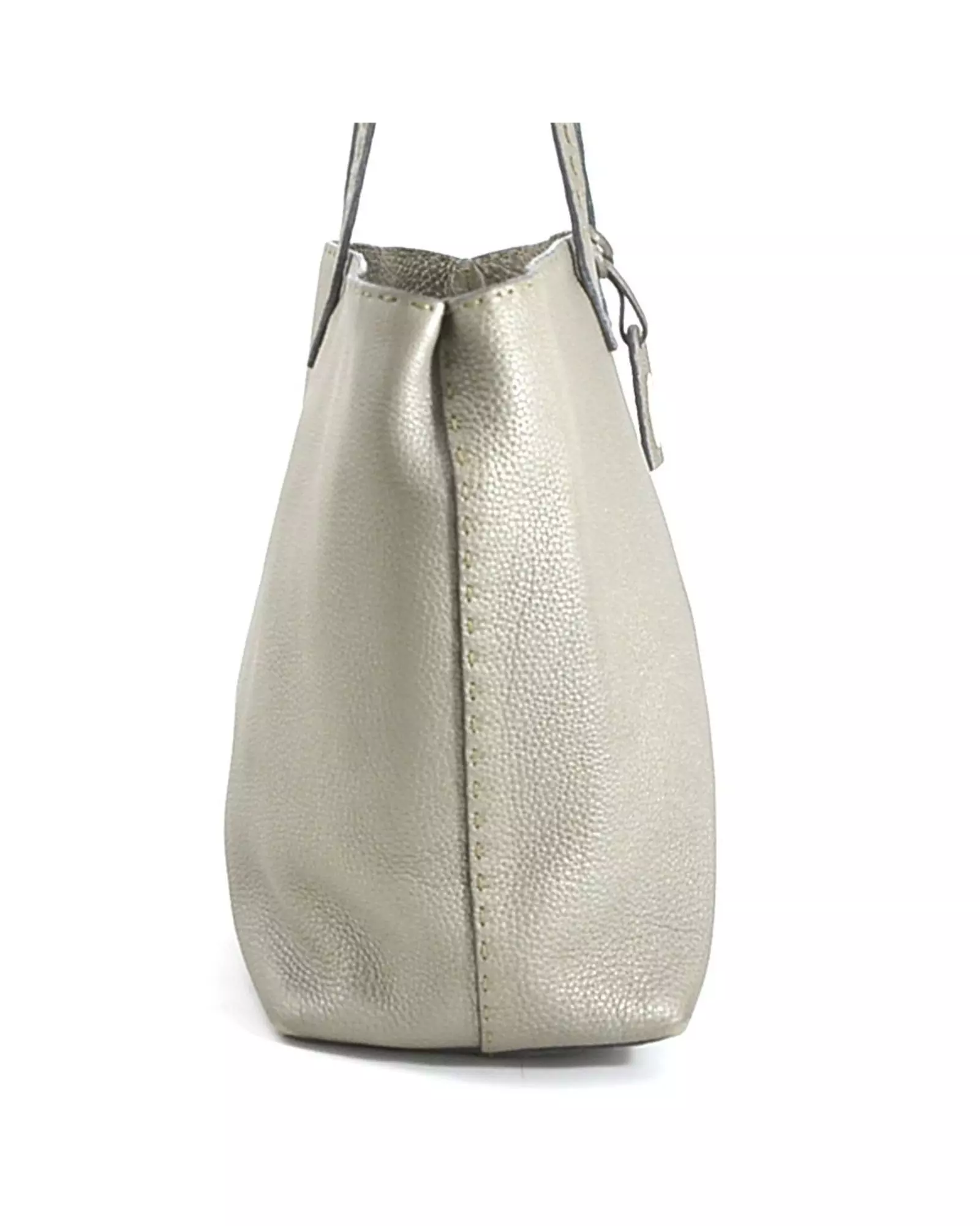 Preloved Peekaboo Tote Bag Leather Handbag Women - Grey alternative image