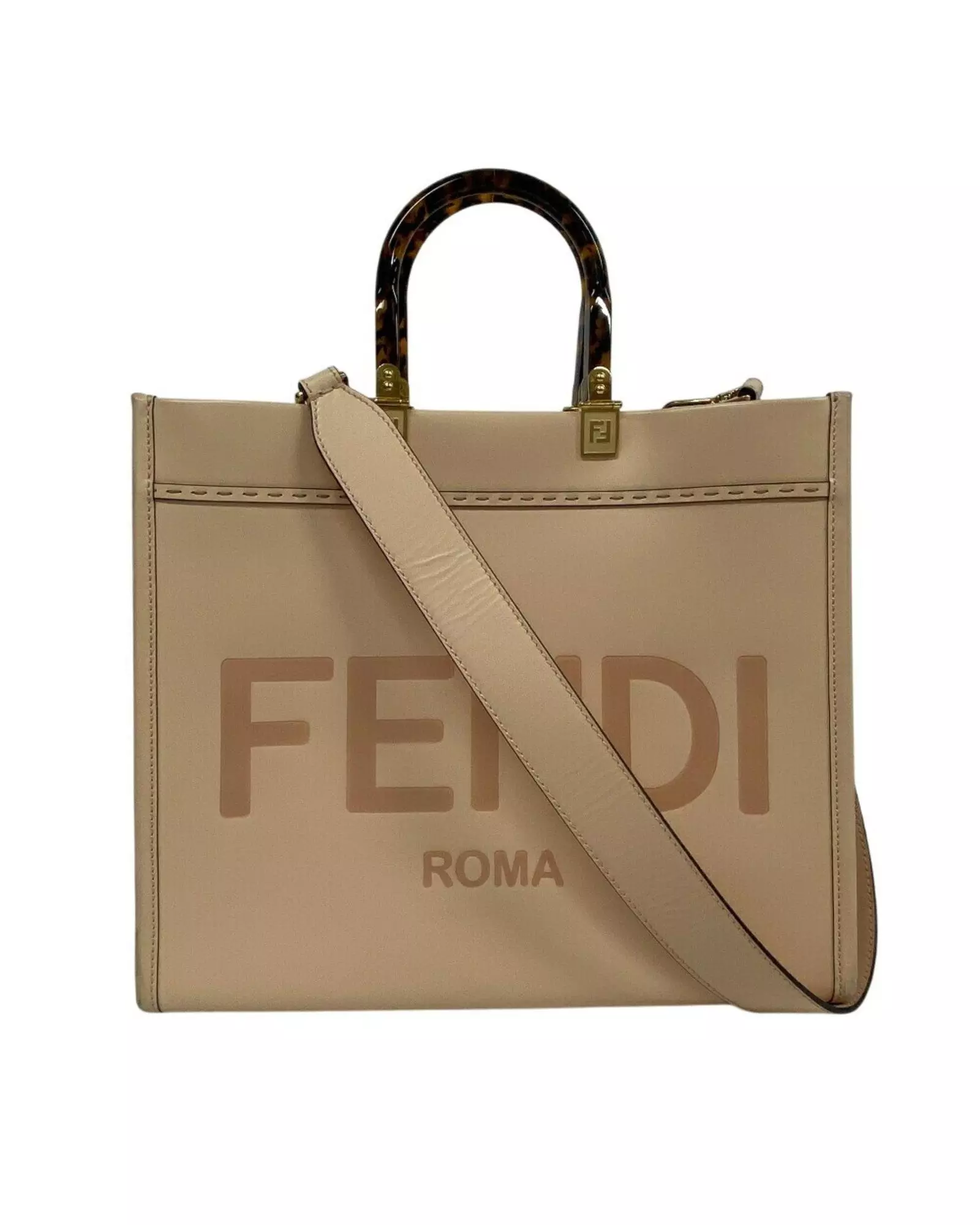 Preloved Roma Tote Bag Leather Style Wo - Pink Handbags alternative image