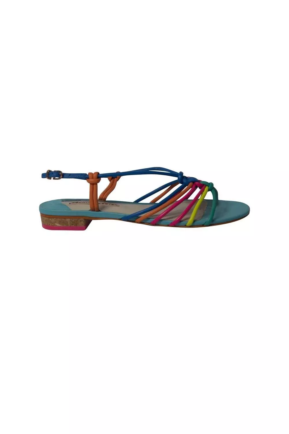 Preloved Colorful Strappy Leather Sandals Karen Millen