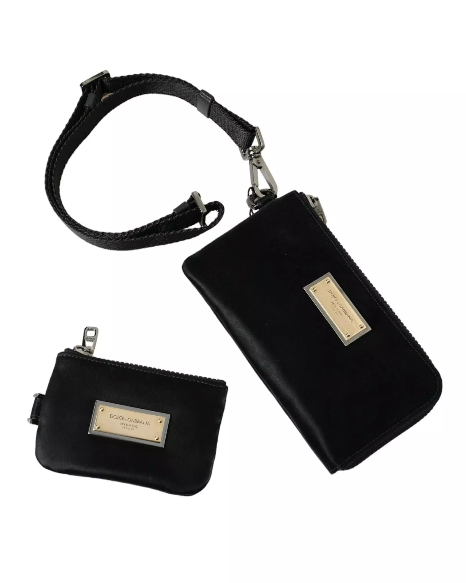 ZipAround Clutch with Strap Wo - Black Clutch Bags alternative image