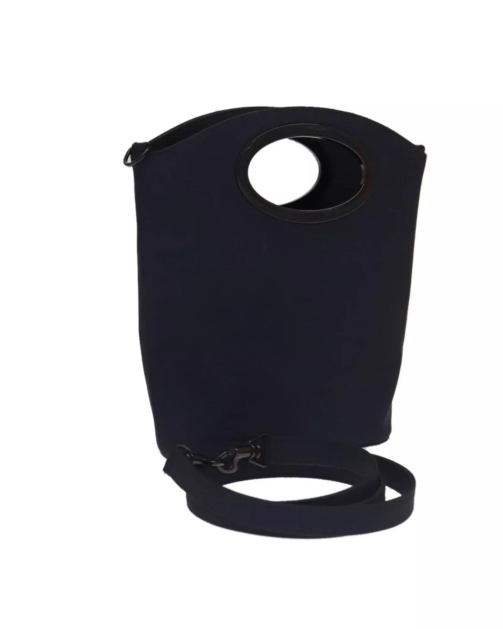 Preloved Neoprene Tote Bag CutOut Handle Wo - Navy Handbags alternative image