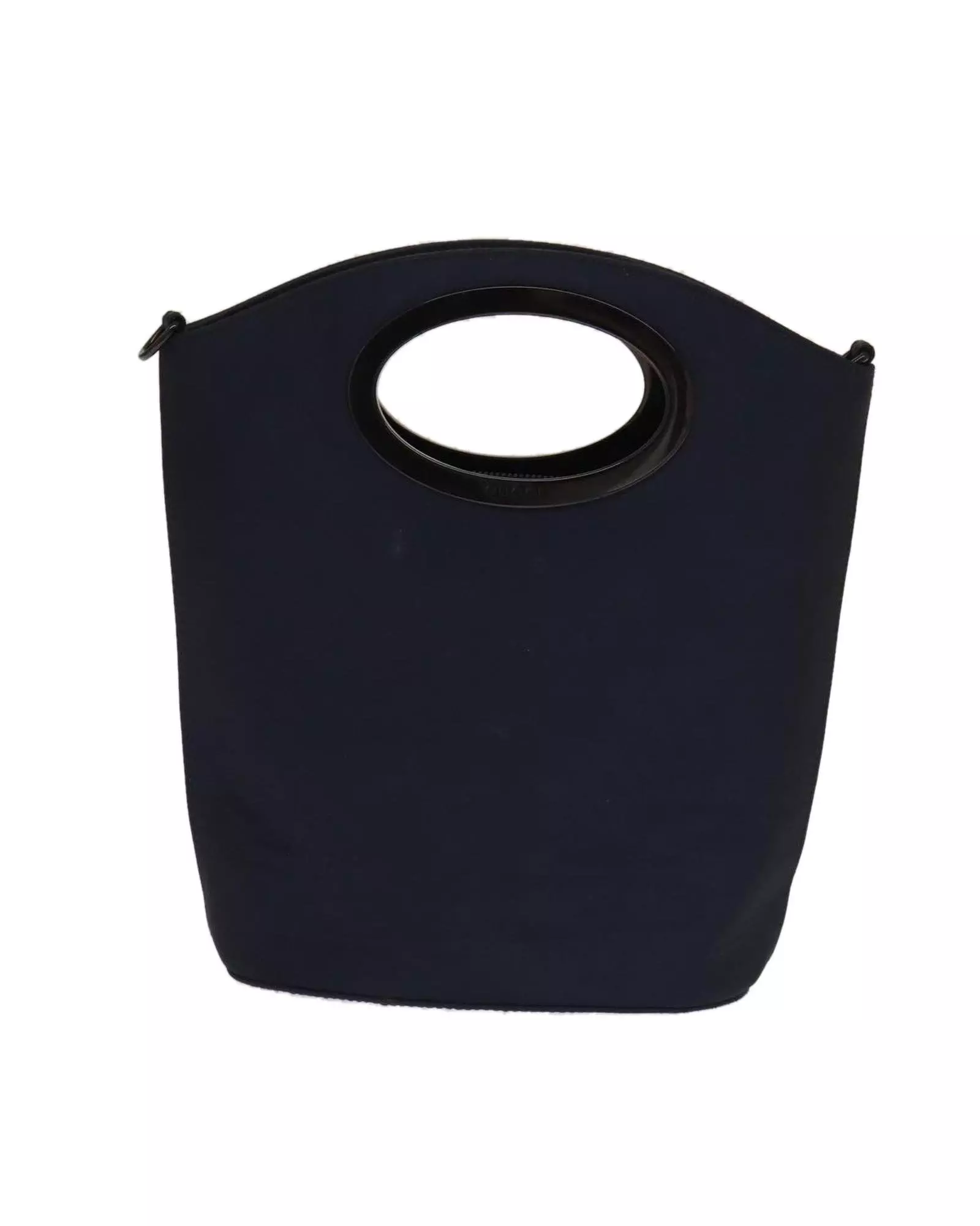 Preloved Neoprene Tote Bag CutOut Handle Wo - Navy Handbags alternative image