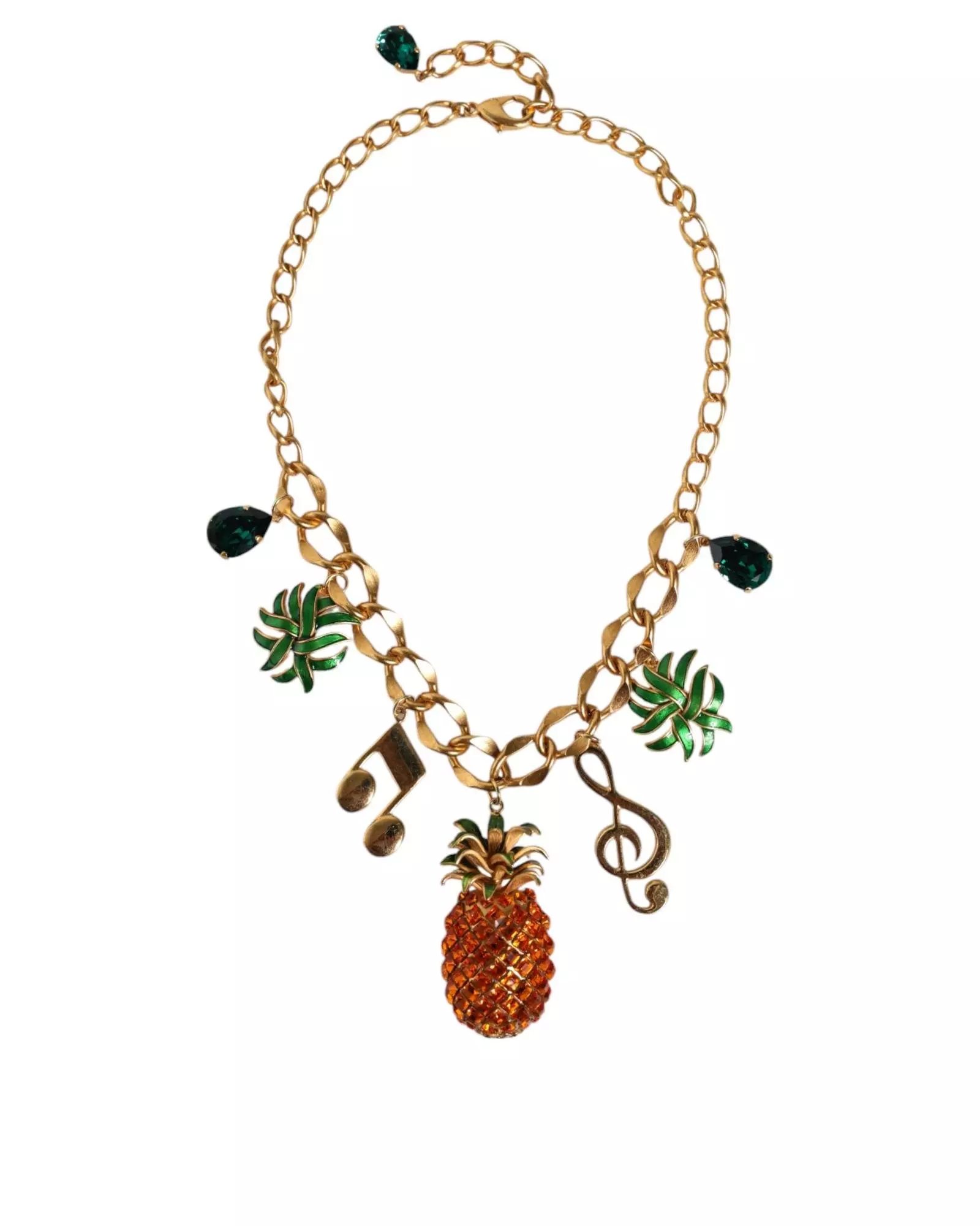 Pineapple Charm Necklace Gold Chain Women alternative image