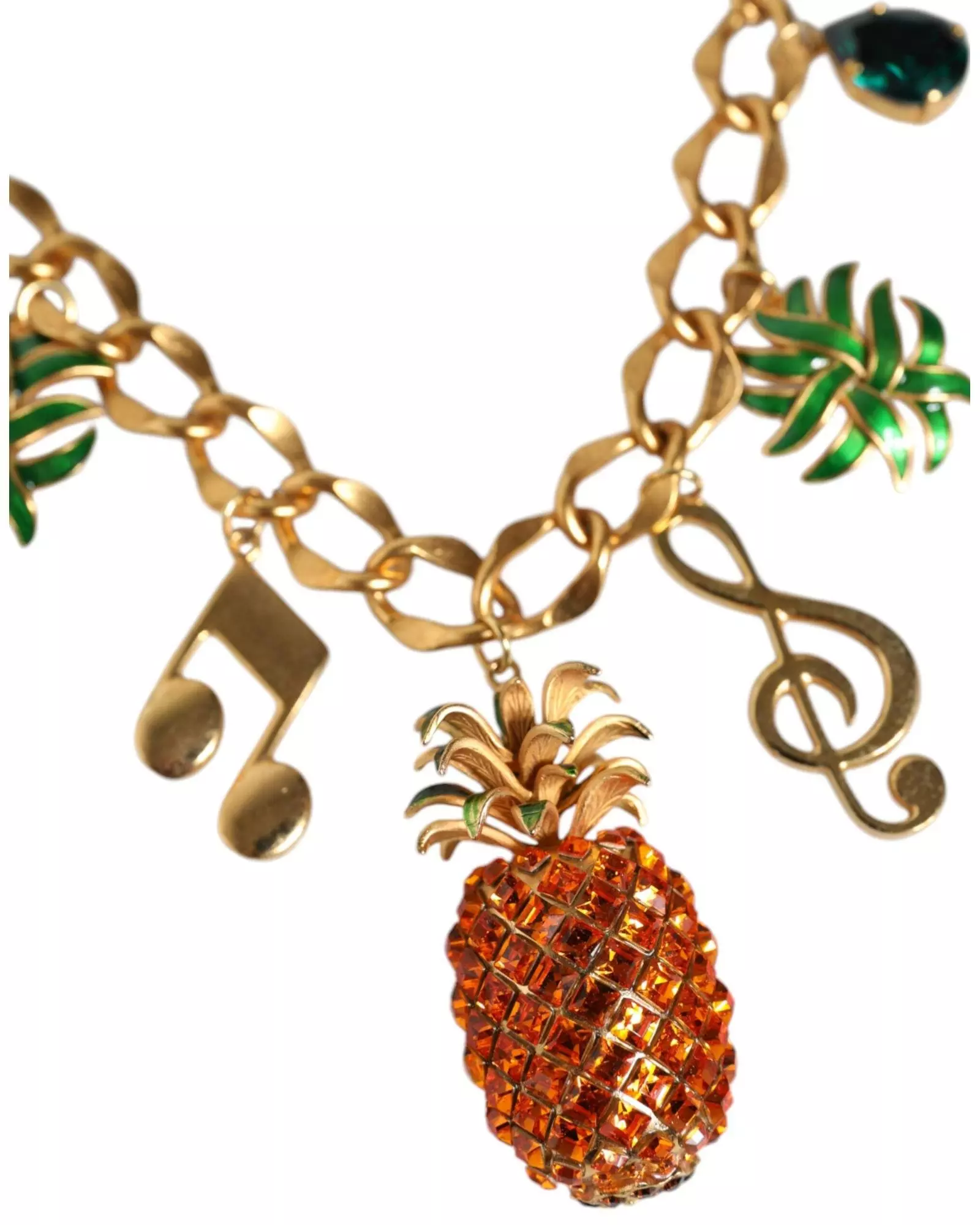 Pineapple Charm Necklace Gold Chain Women alternative image