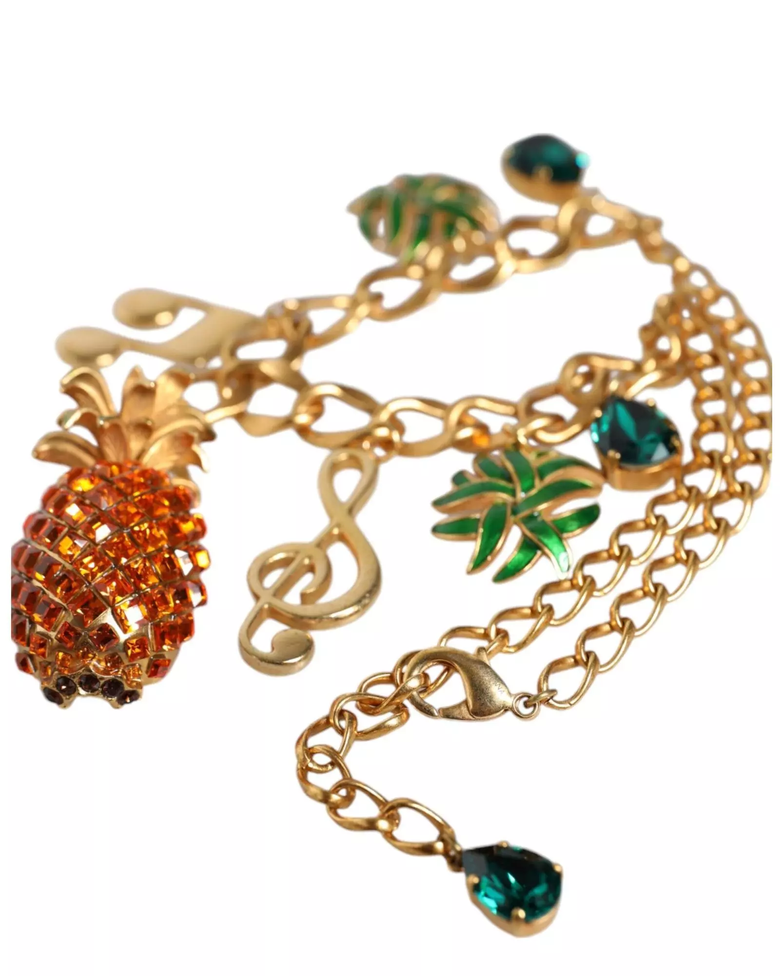 Pineapple Charm Necklace Gold Chain Women alternative image