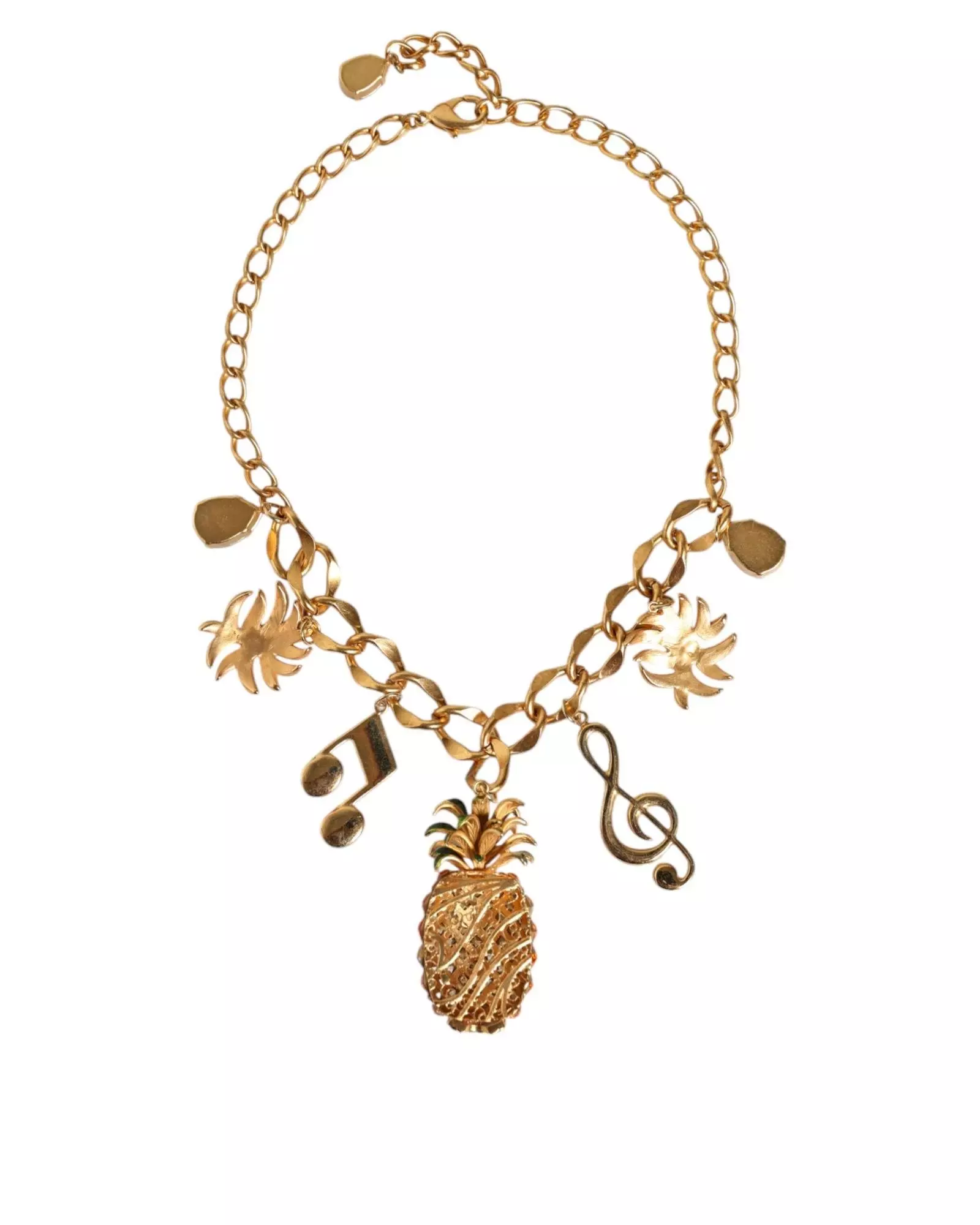 Pineapple Charm Necklace Gold Chain Women alternative image