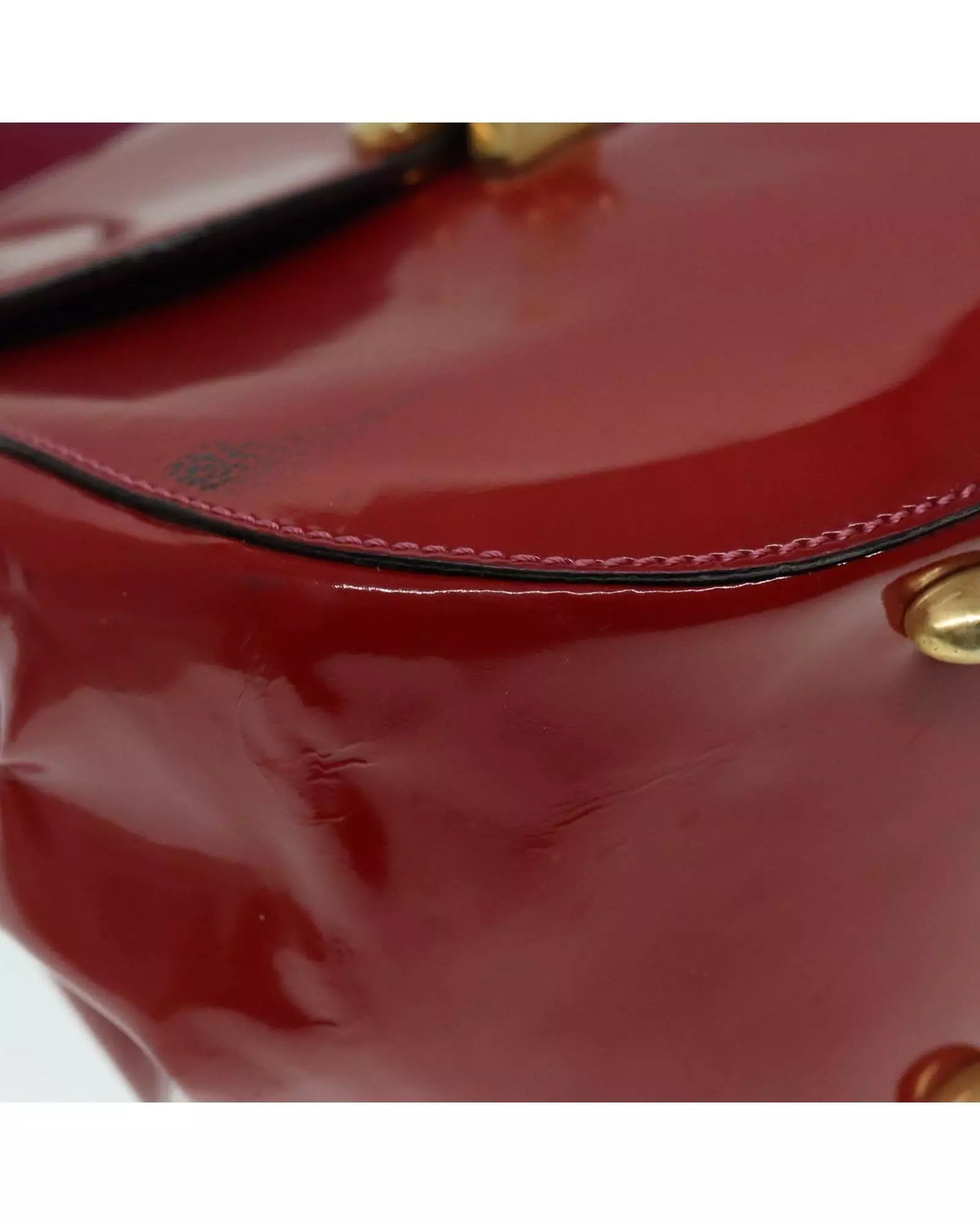 Preloved Vintage Patent Leather Satchel Wo - Red Backpacks alternative image