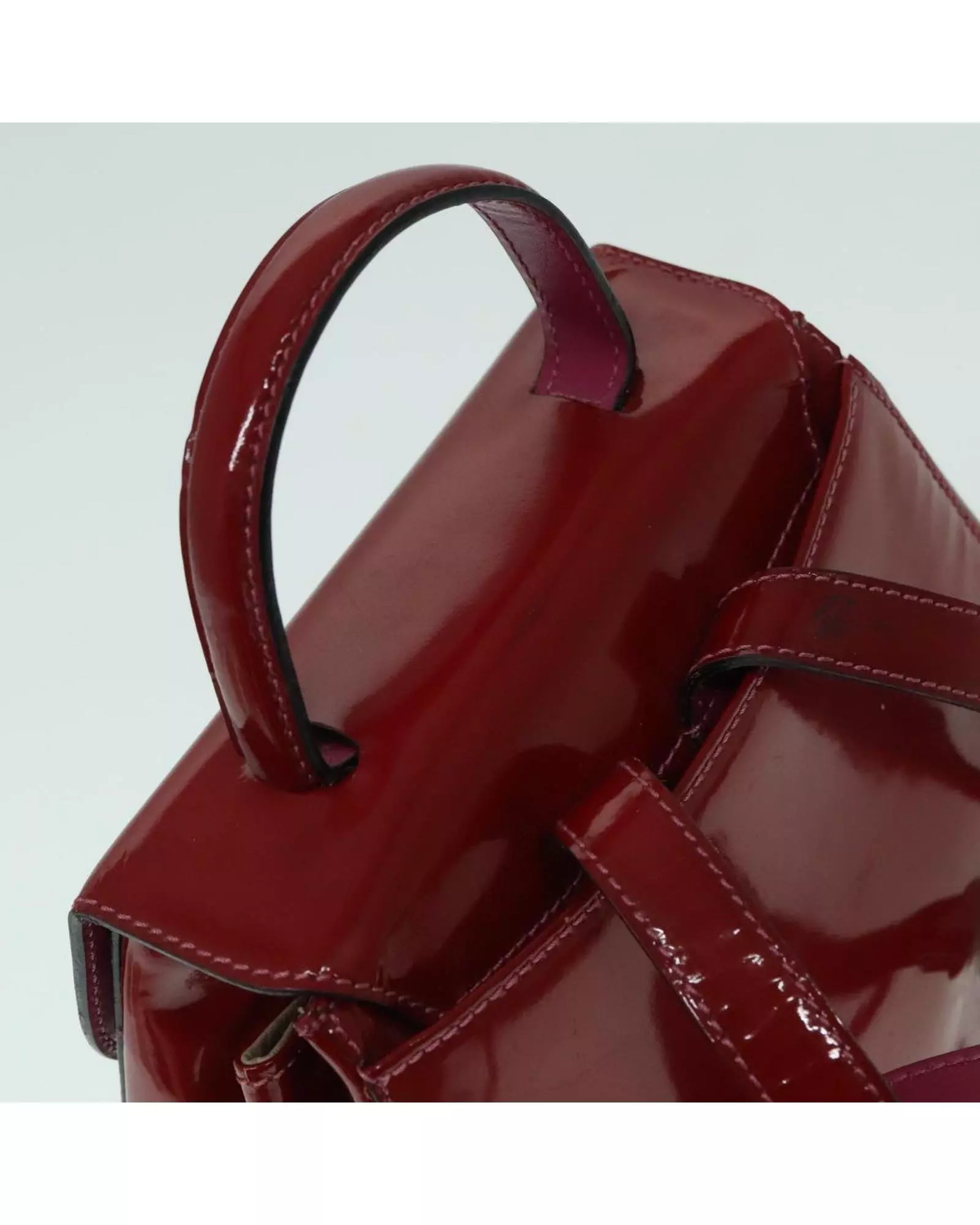 Preloved Vintage Patent Leather Satchel Wo - Red Backpacks alternative image