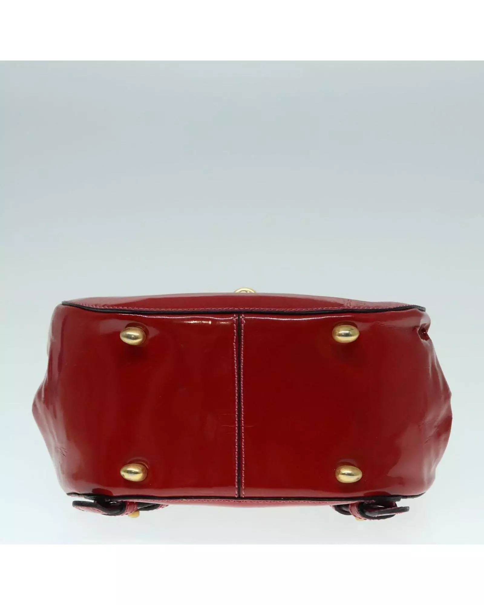 Preloved Vintage Patent Leather Satchel Wo - Red Backpacks alternative image