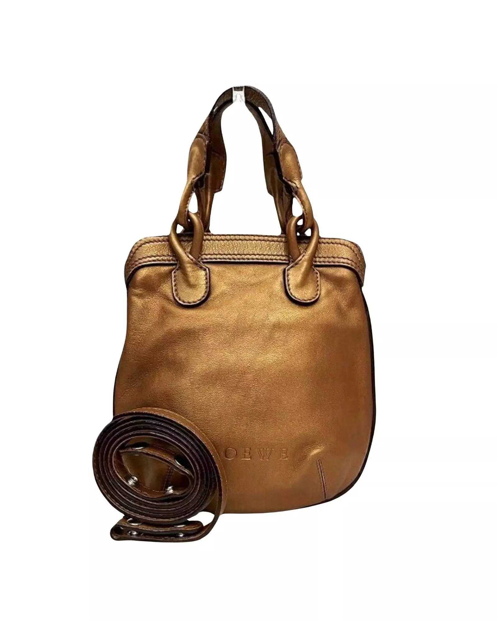 Preloved Amazona Mini Leather Shoulder Bag Women - Brown alternative image