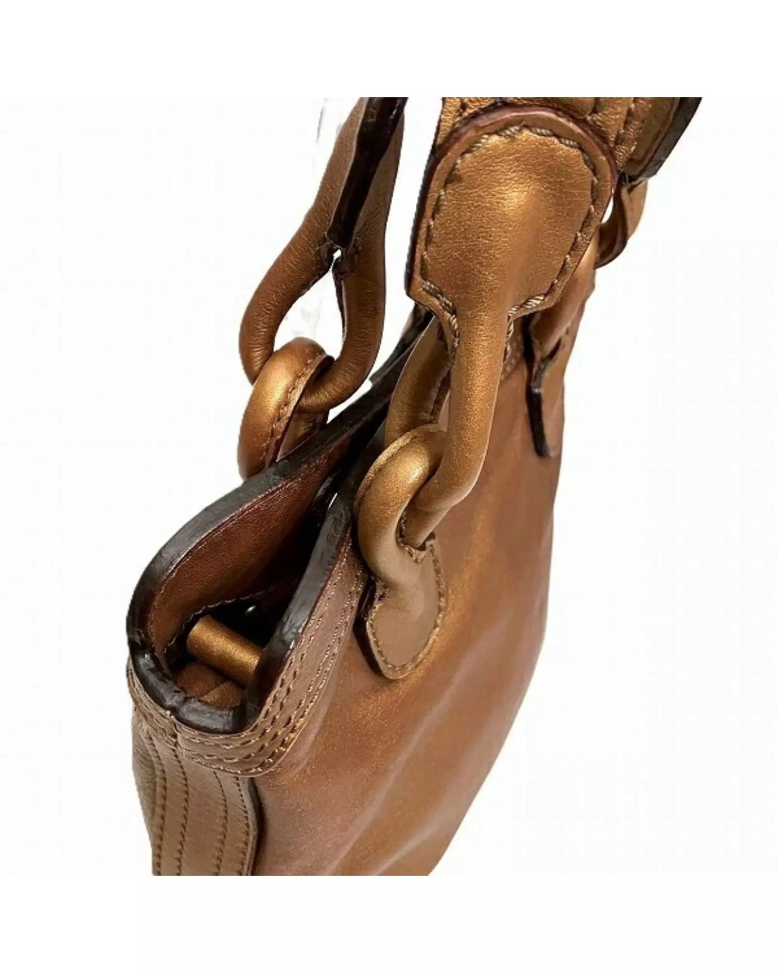 Preloved Amazona Mini Leather Shoulder Bag Women - Brown alternative image