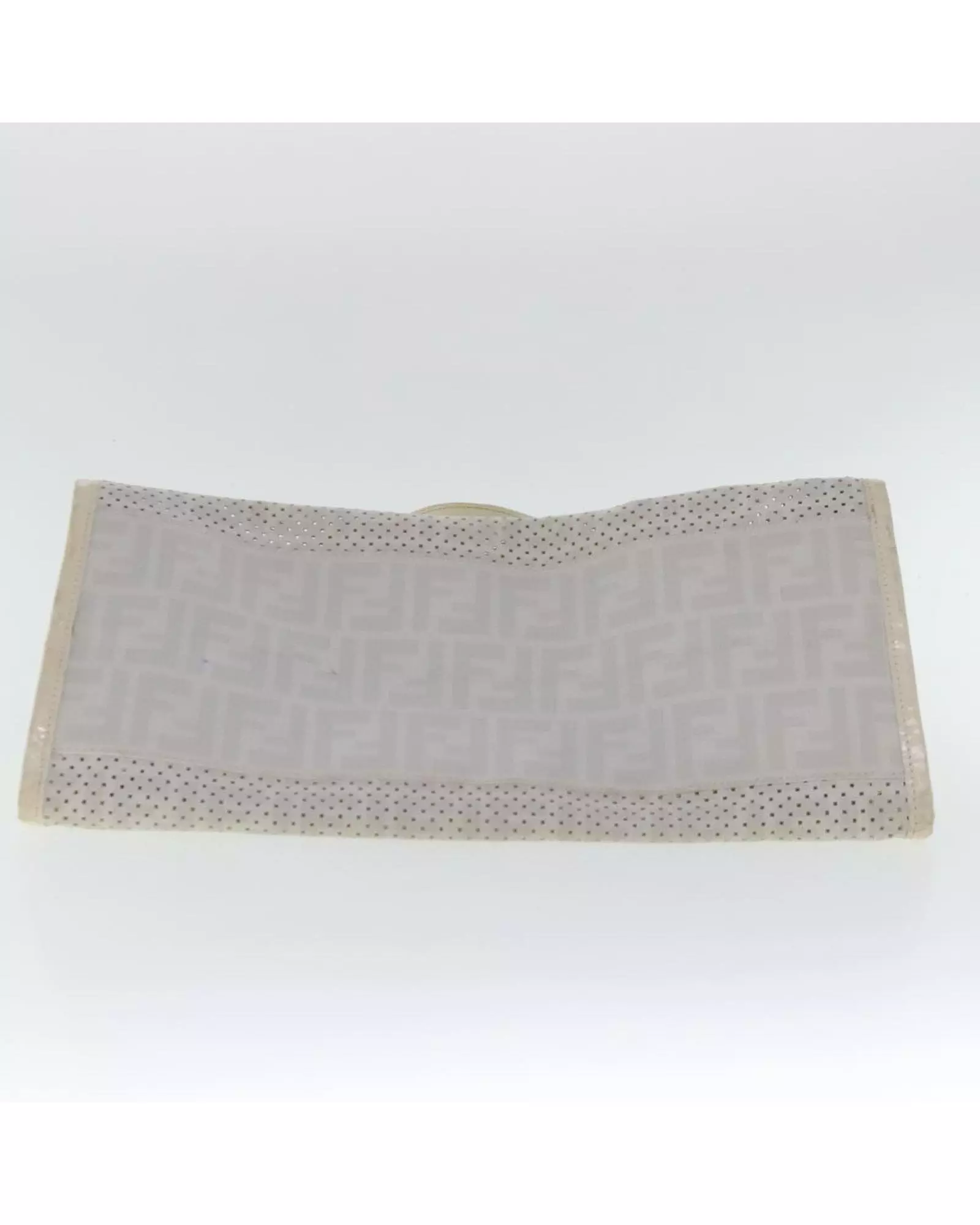 Preloved Perforated Leather Tote 8BH372 Style Wo - White Tote Bags alternative image