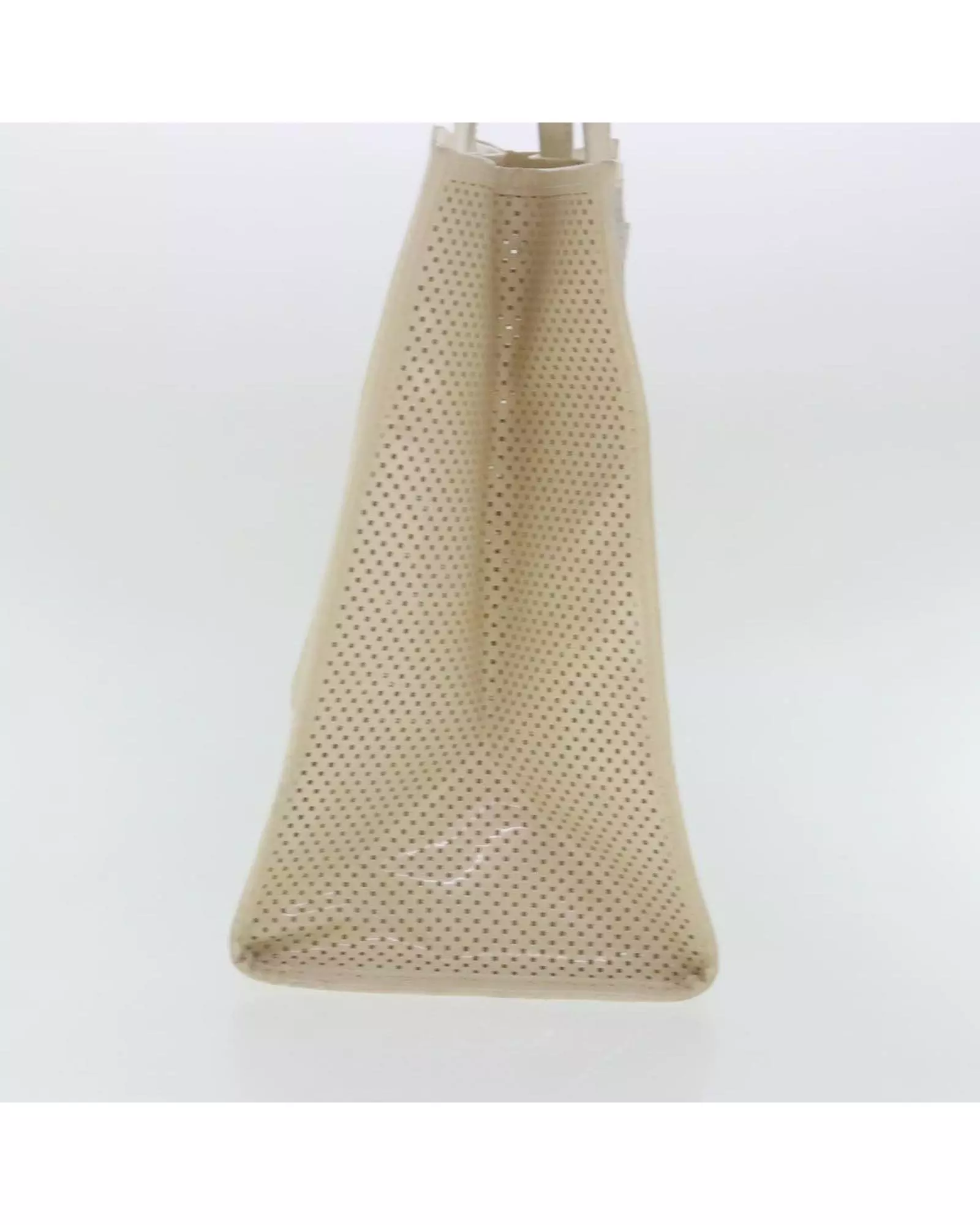 Preloved Perforated Leather Tote 8BH372 Style Wo - White Tote Bags alternative image