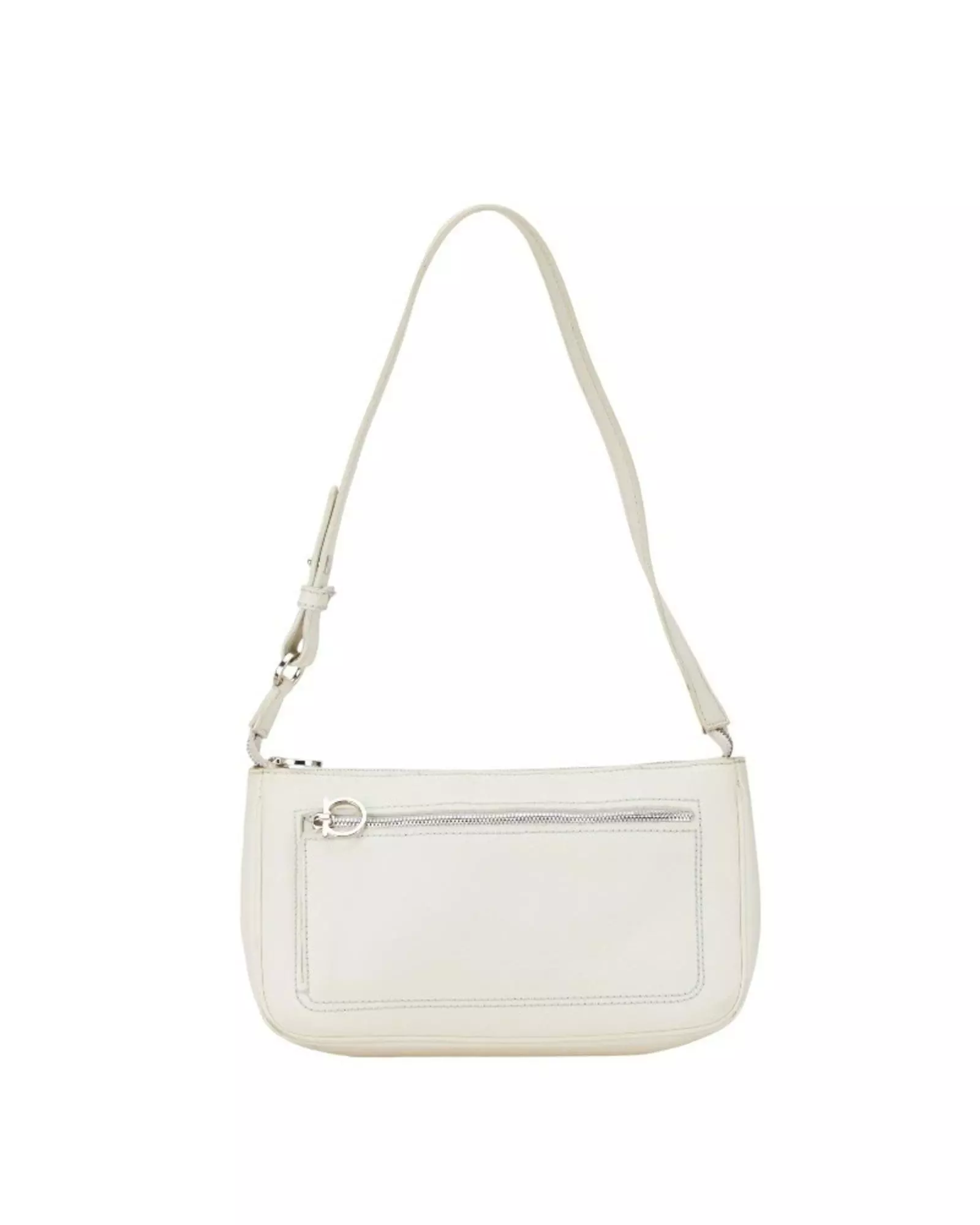 Preloved Small Leather Shoulder Bag Wo - White Clutch Bags alternative image