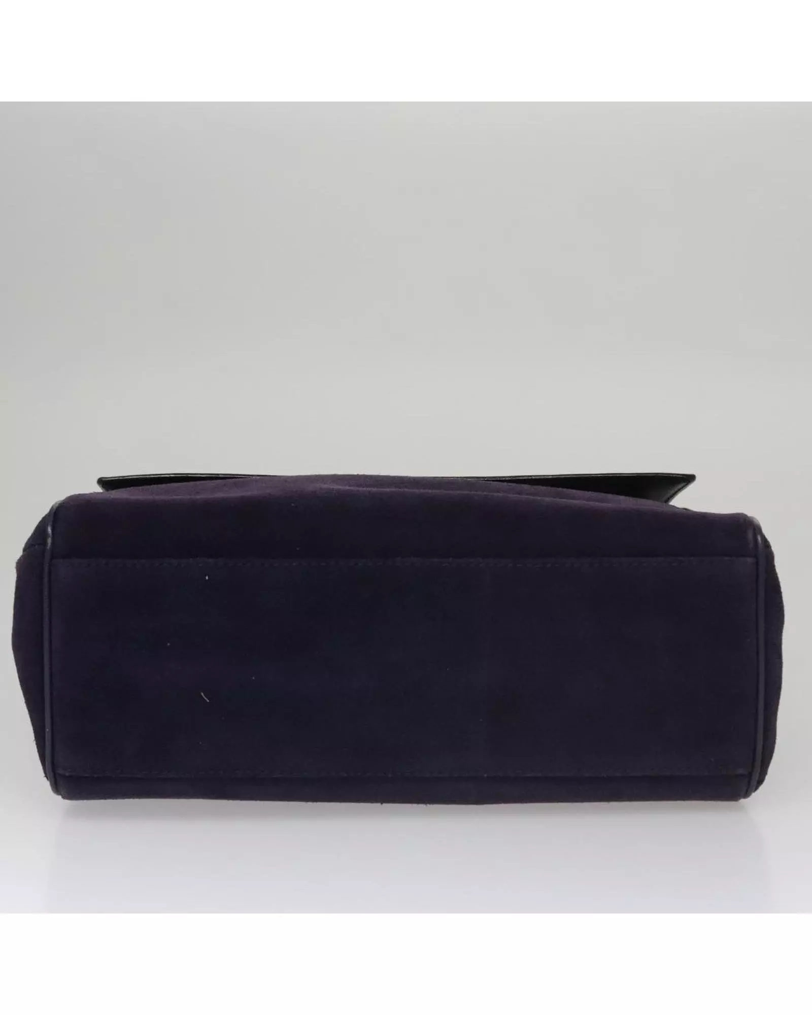 Preloved Vintage Top Handle Suede Leather Handbag Wo - Purple alternative image