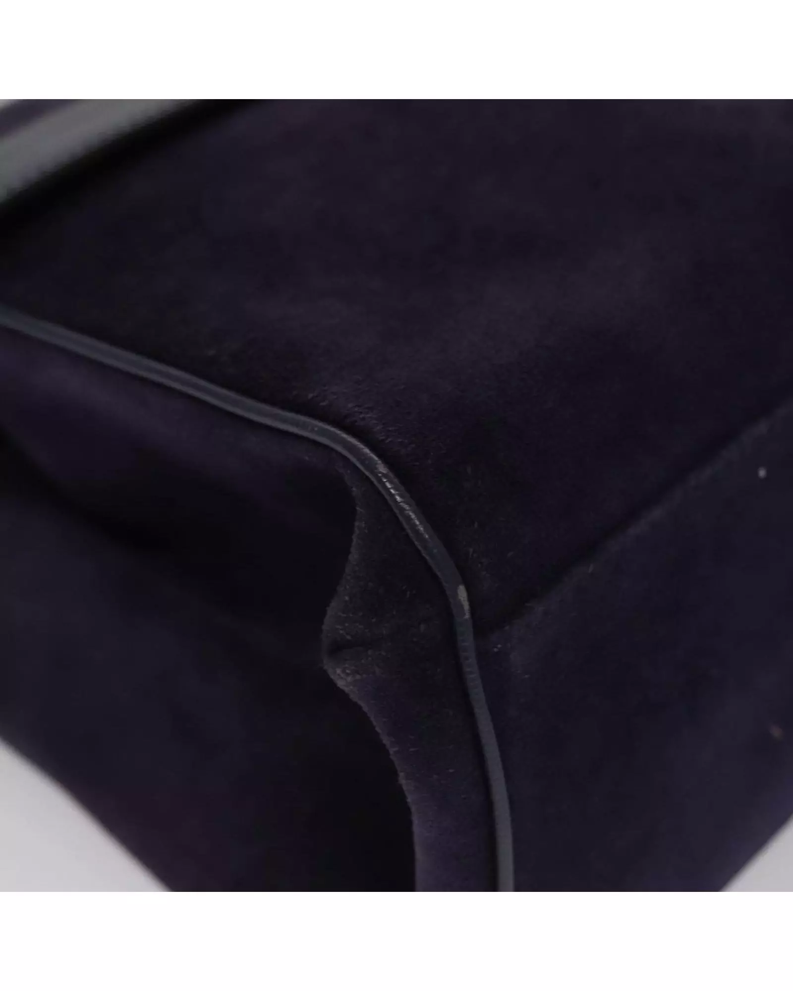 Preloved Vintage Top Handle Suede Leather Handbag Wo - Purple alternative image