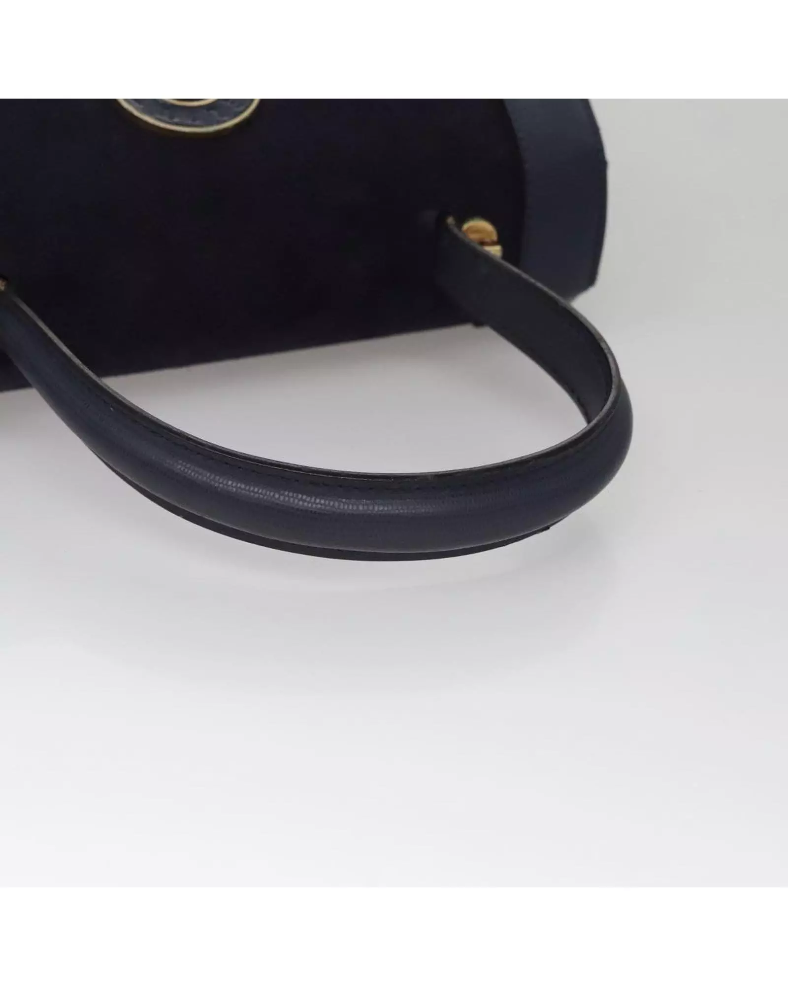Preloved Vintage Top Handle Suede Leather Handbag Wo - Purple alternative image