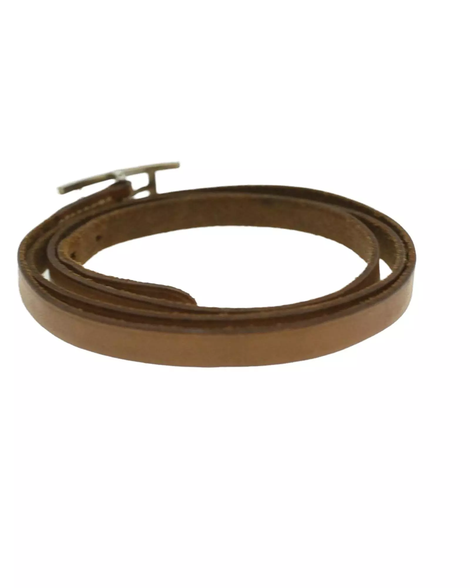 Preloved Double Tour Leather Bracelet Wo - Beige alternative image
