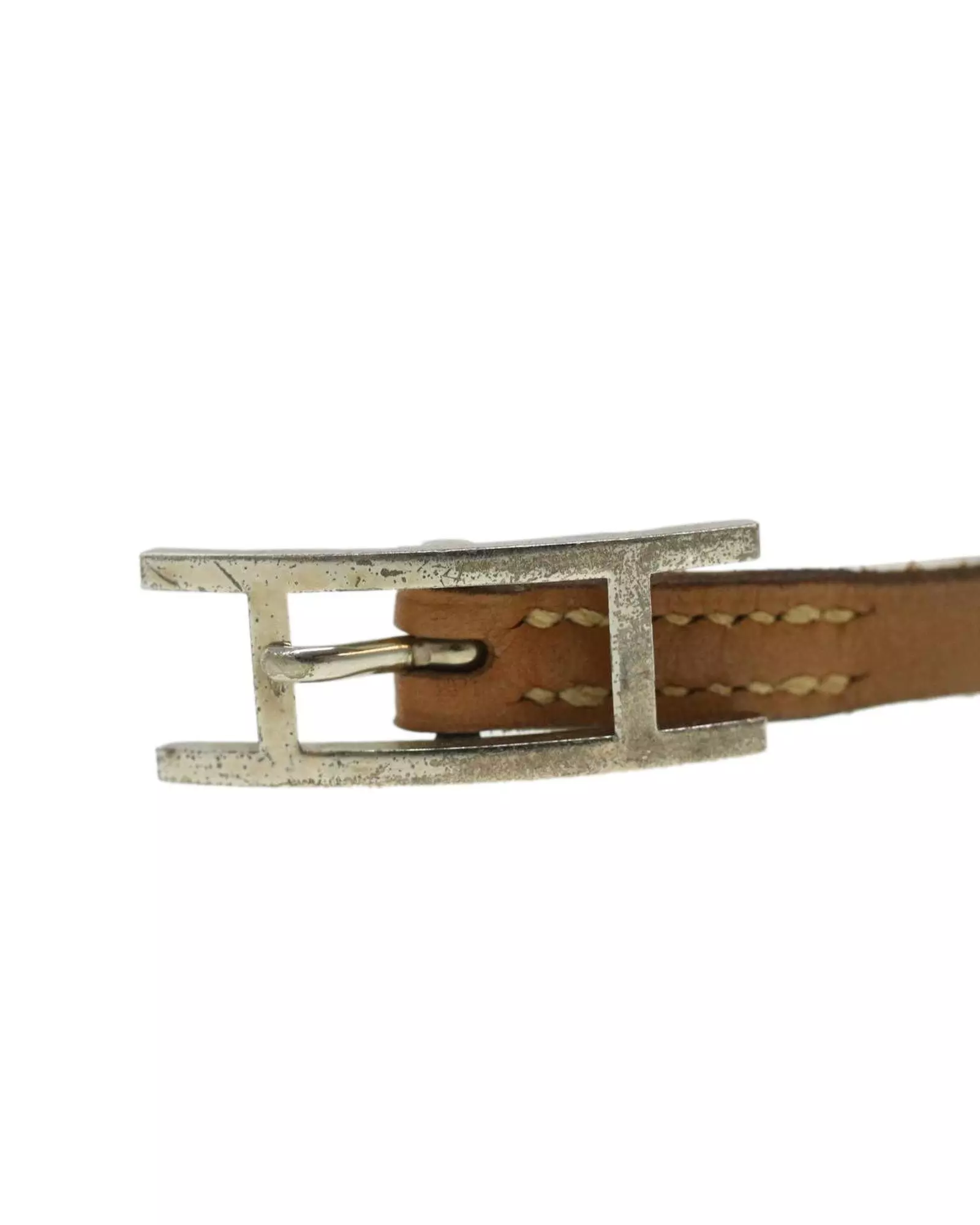 Preloved Double Tour Leather Bracelet Wo - Beige alternative image