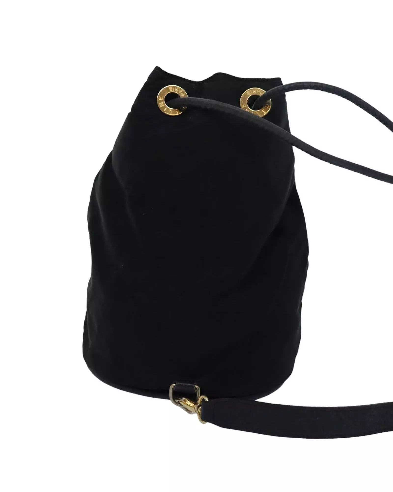 Preloved Drawstring Bucket Bag Black Nylon Wo Shoulder Bags alternative image