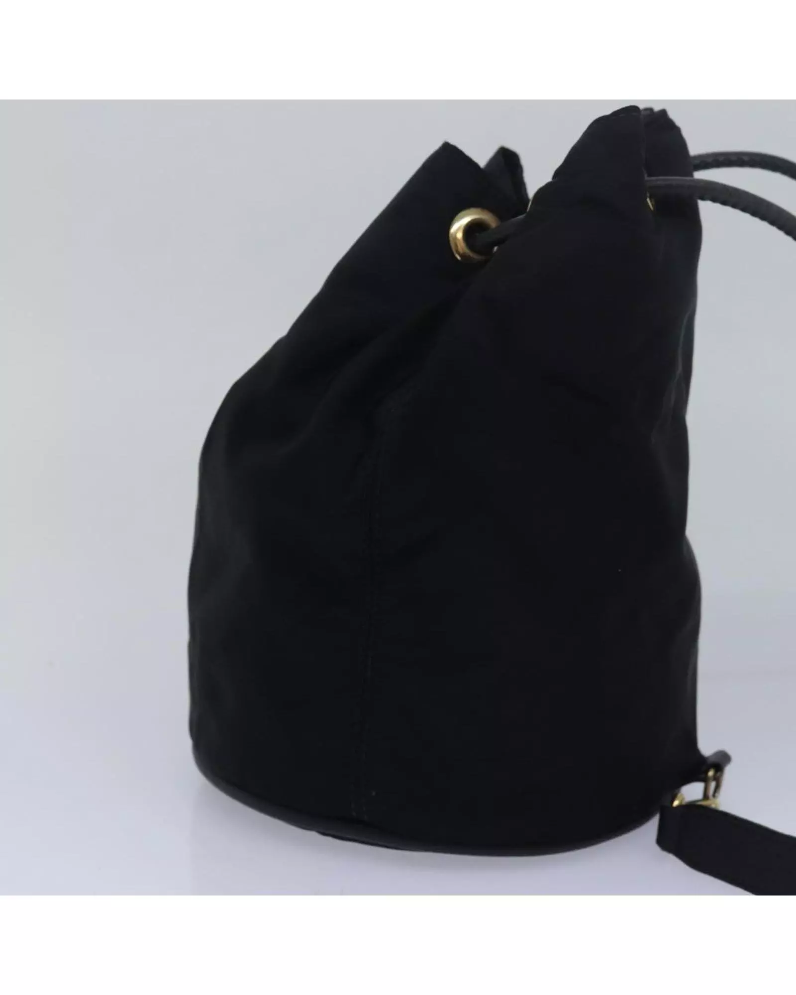 Preloved Drawstring Bucket Bag Black Nylon Wo Shoulder Bags alternative image