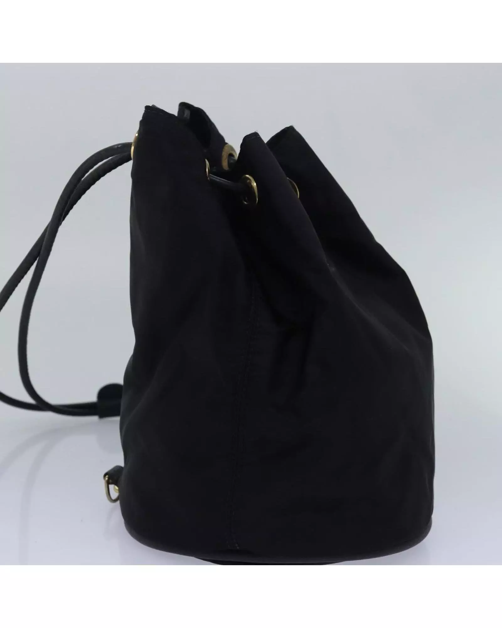 Preloved Drawstring Bucket Bag Black Nylon Wo Shoulder Bags alternative image