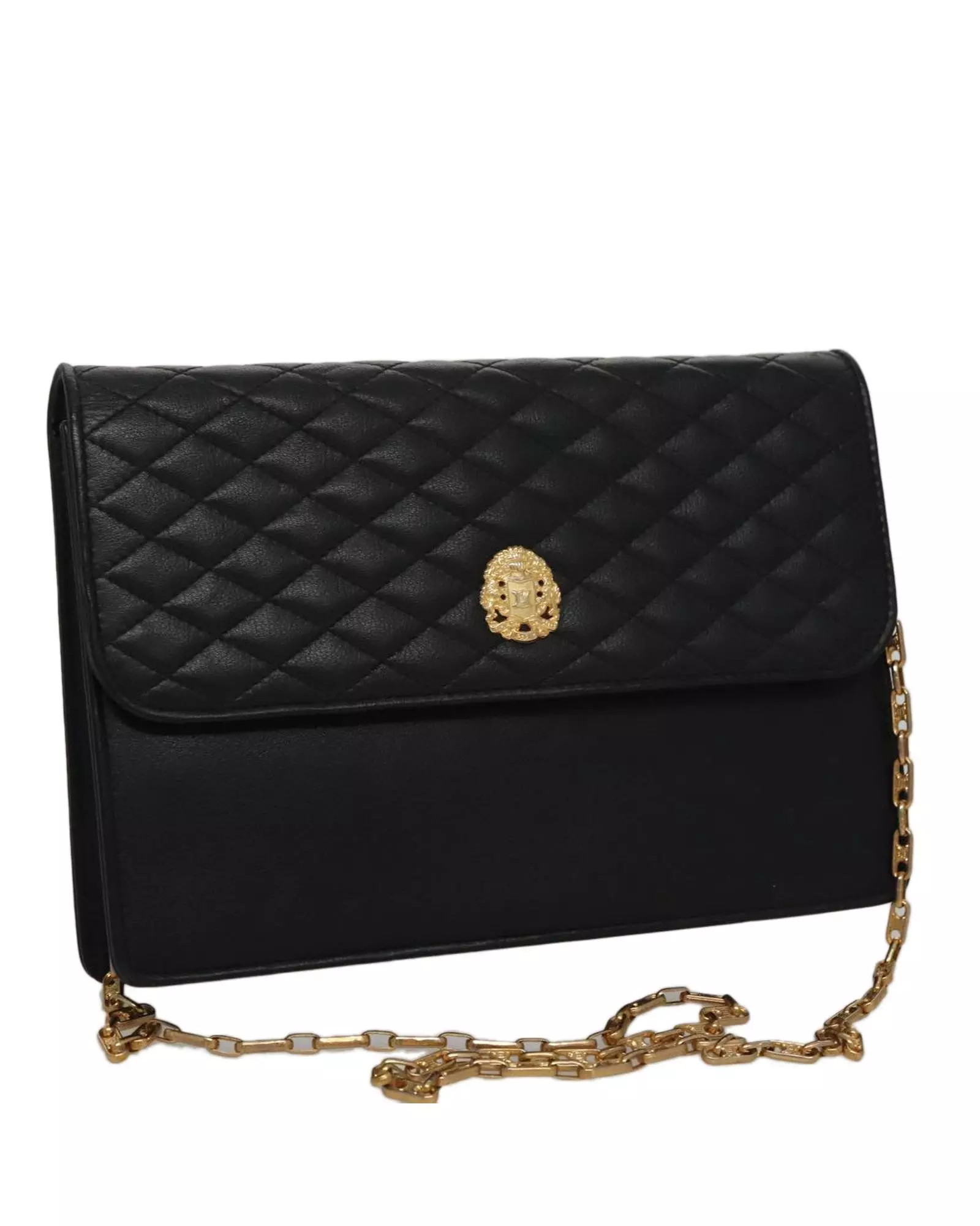 Preloved Quilted Leather Chain Bag Wo - Black Shoulder Bags alternative image