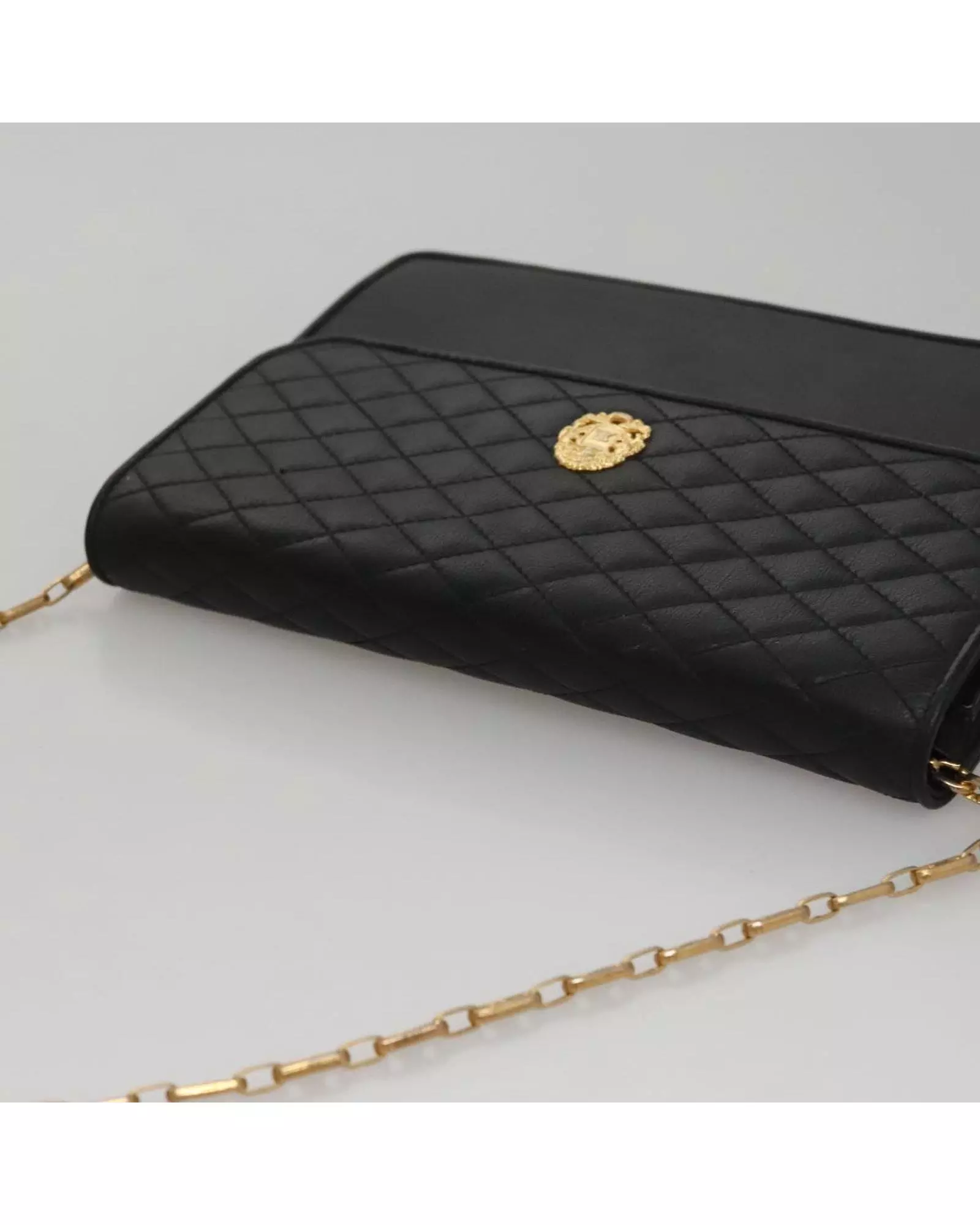 Preloved Quilted Leather Chain Bag Wo - Black Shoulder Bags alternative image