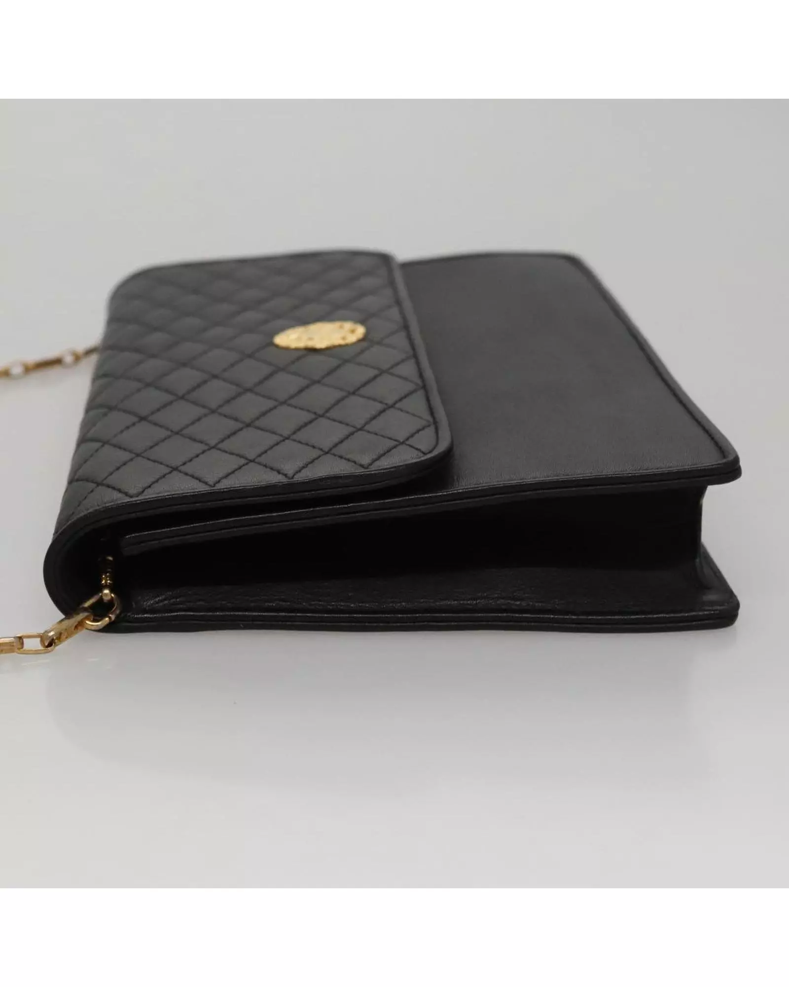 Preloved Quilted Leather Chain Bag Wo - Black Shoulder Bags alternative image