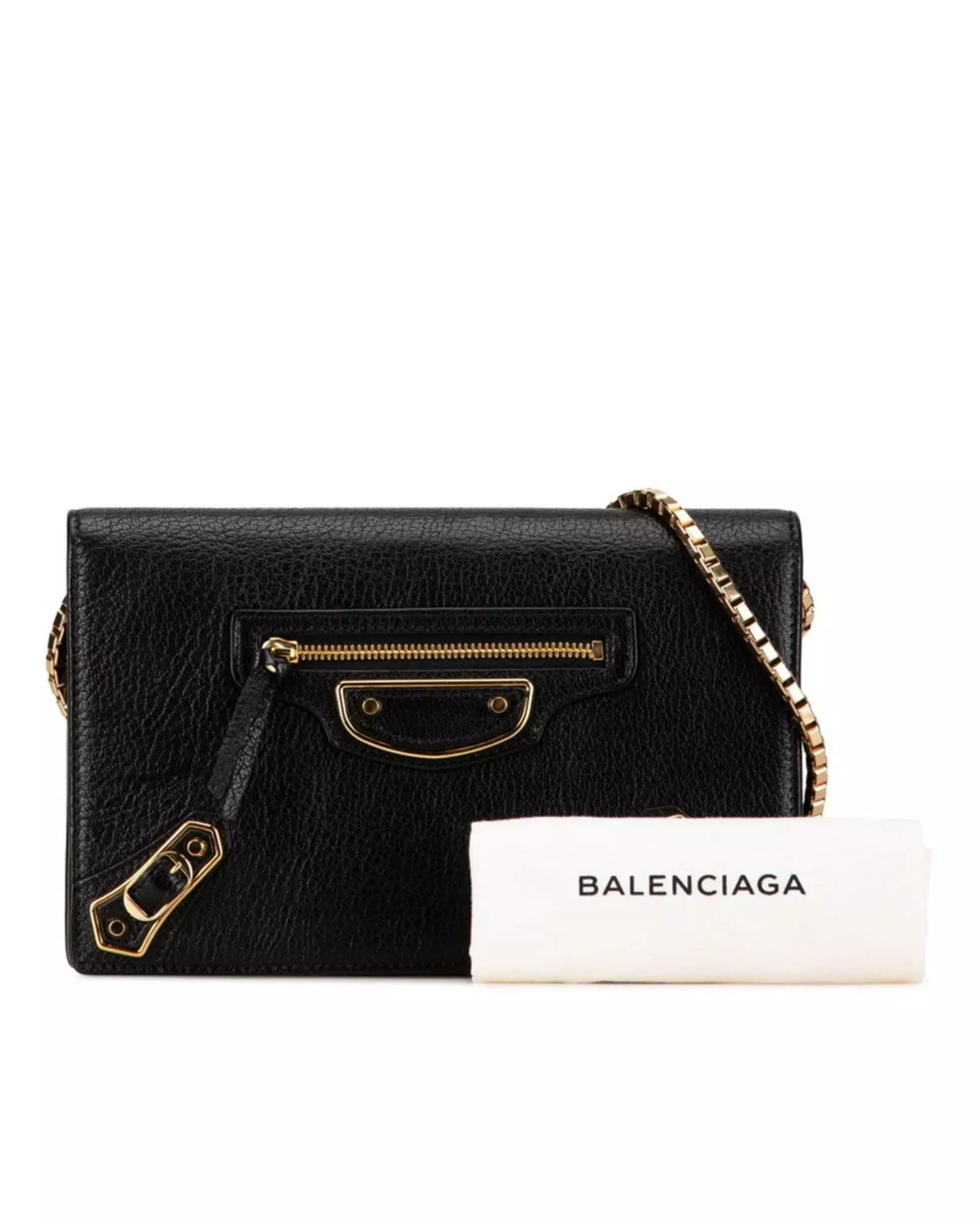 Preloved Cash Mini Wallet on Chain Black Leather Wo Shopper Bags alternative image